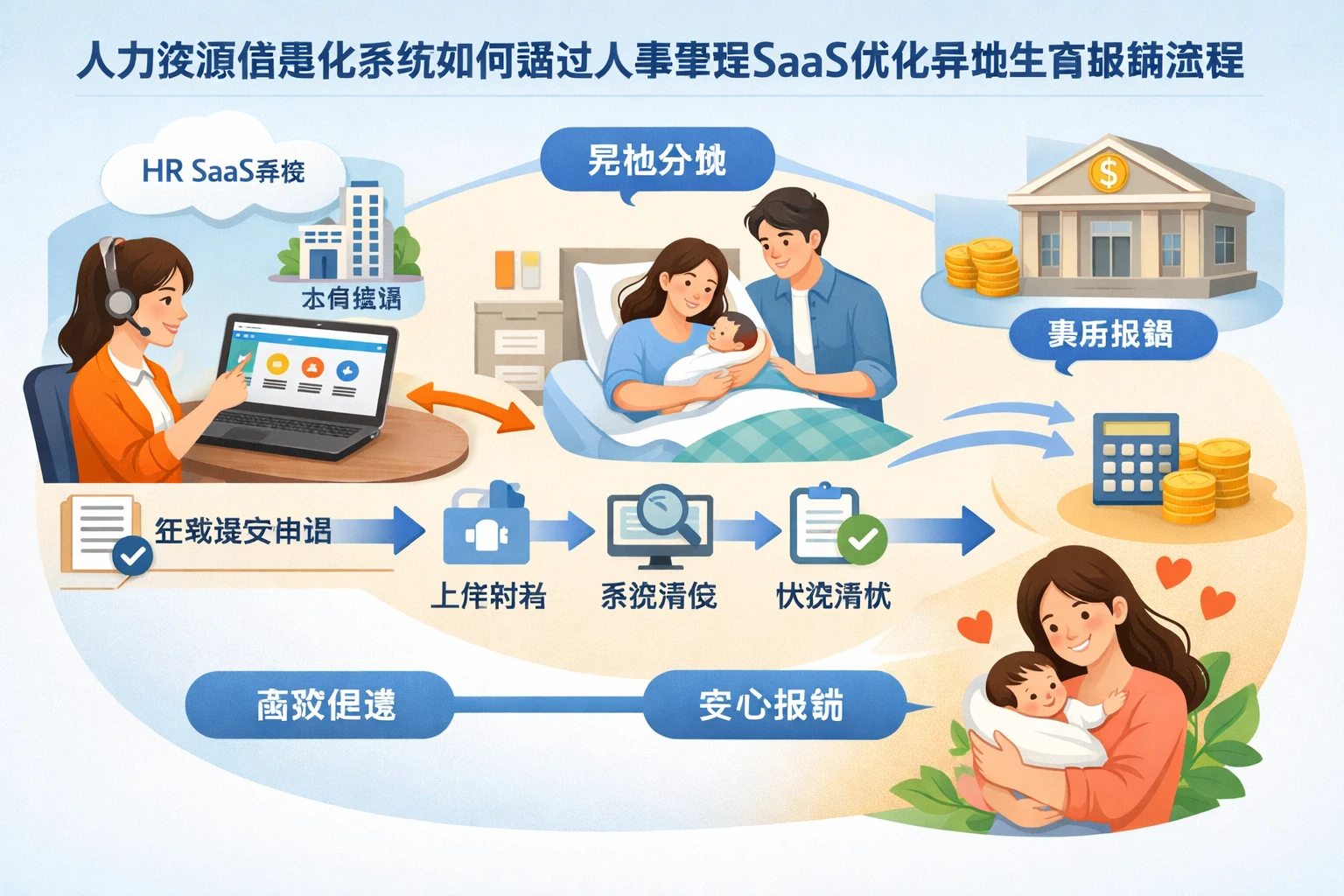 人力资源信息化系统如何通过人事管理SaaS优化异地生育报销流程