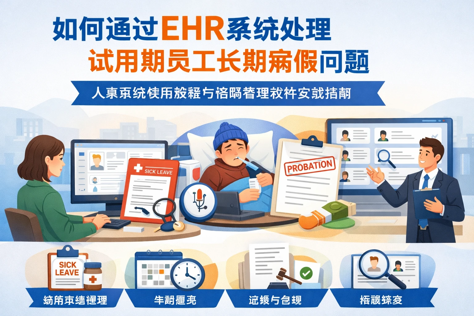 如何通过EHR系统处理试用期员工长期病假问题 - 人事系统使用教程与招聘管理软件实战指南