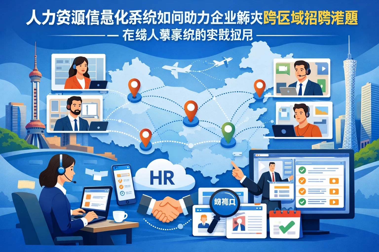 人力资源信息化系统如何助力企业解决跨区域招聘难题——在线人事系统的实战应用