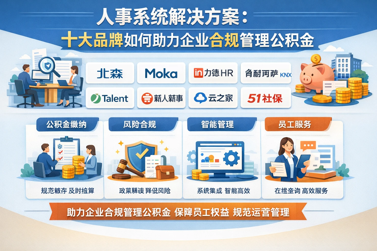 人事系统解决方案：十大品牌如何助力企业合规管理公积金