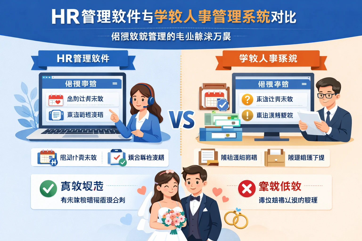 HR管理软件与学校人事管理系统对比：婚假政策管理的专业解决方案