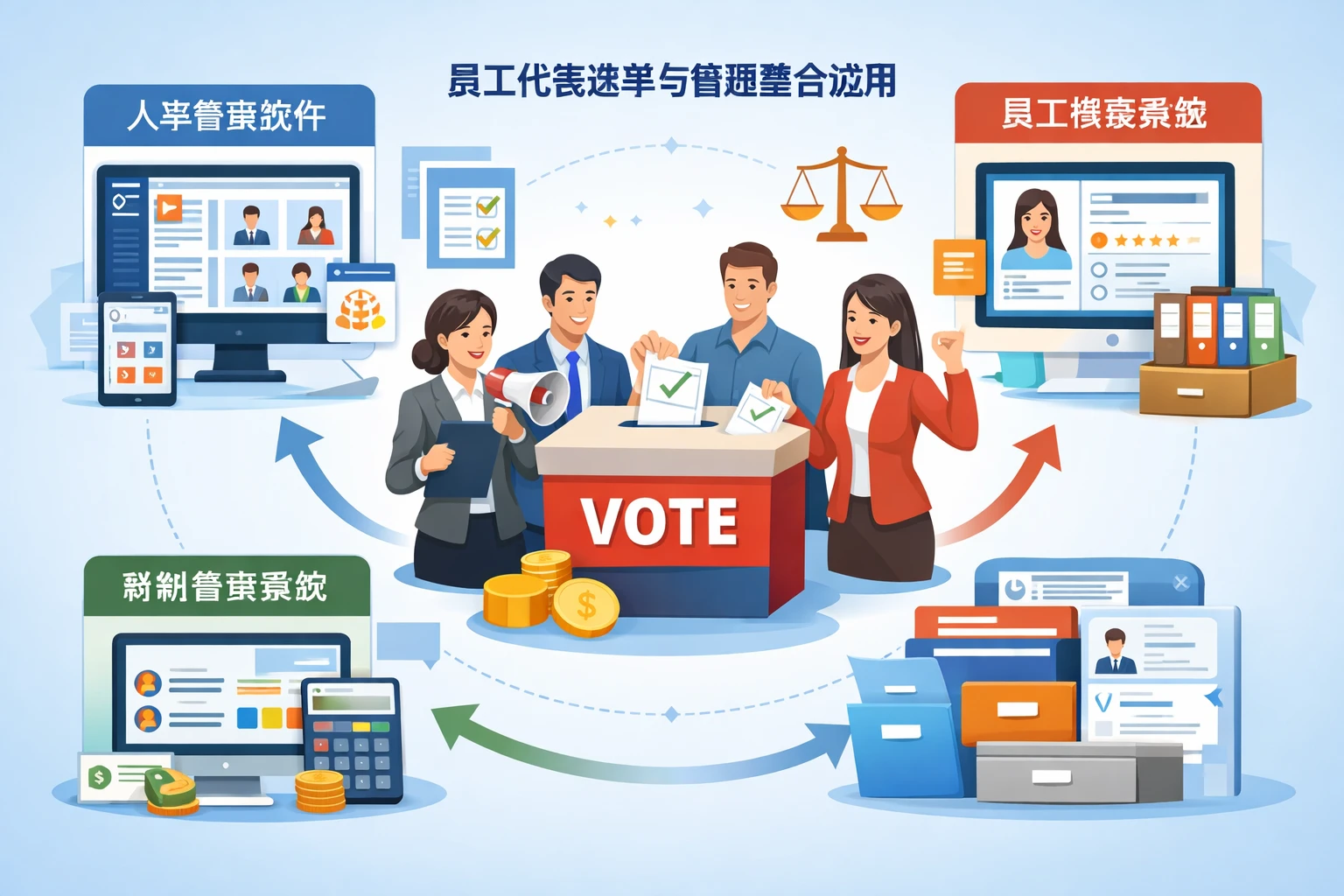人事管理软件、薪酬管理系统与员工档案系统在员工代表选举与管理中的整合应用