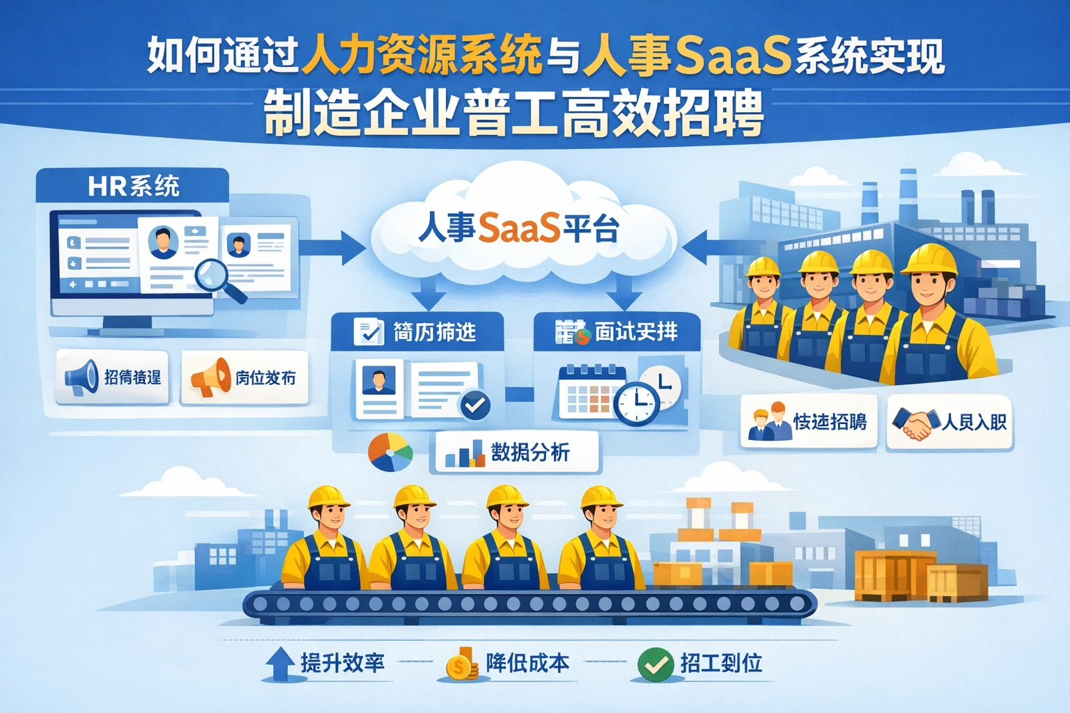 如何通过人力资源系统与人事SaaS系统实现制造企业普工高效招聘