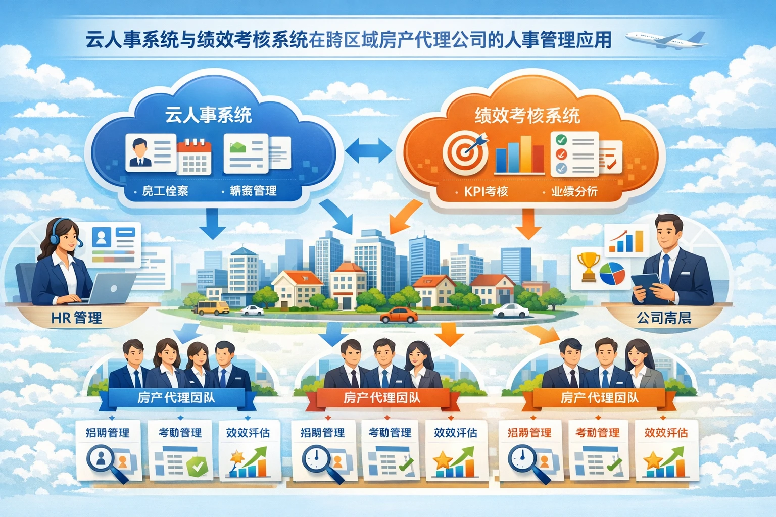 云人事系统与绩效考核系统在跨区域房产代理公司的人事管理应用