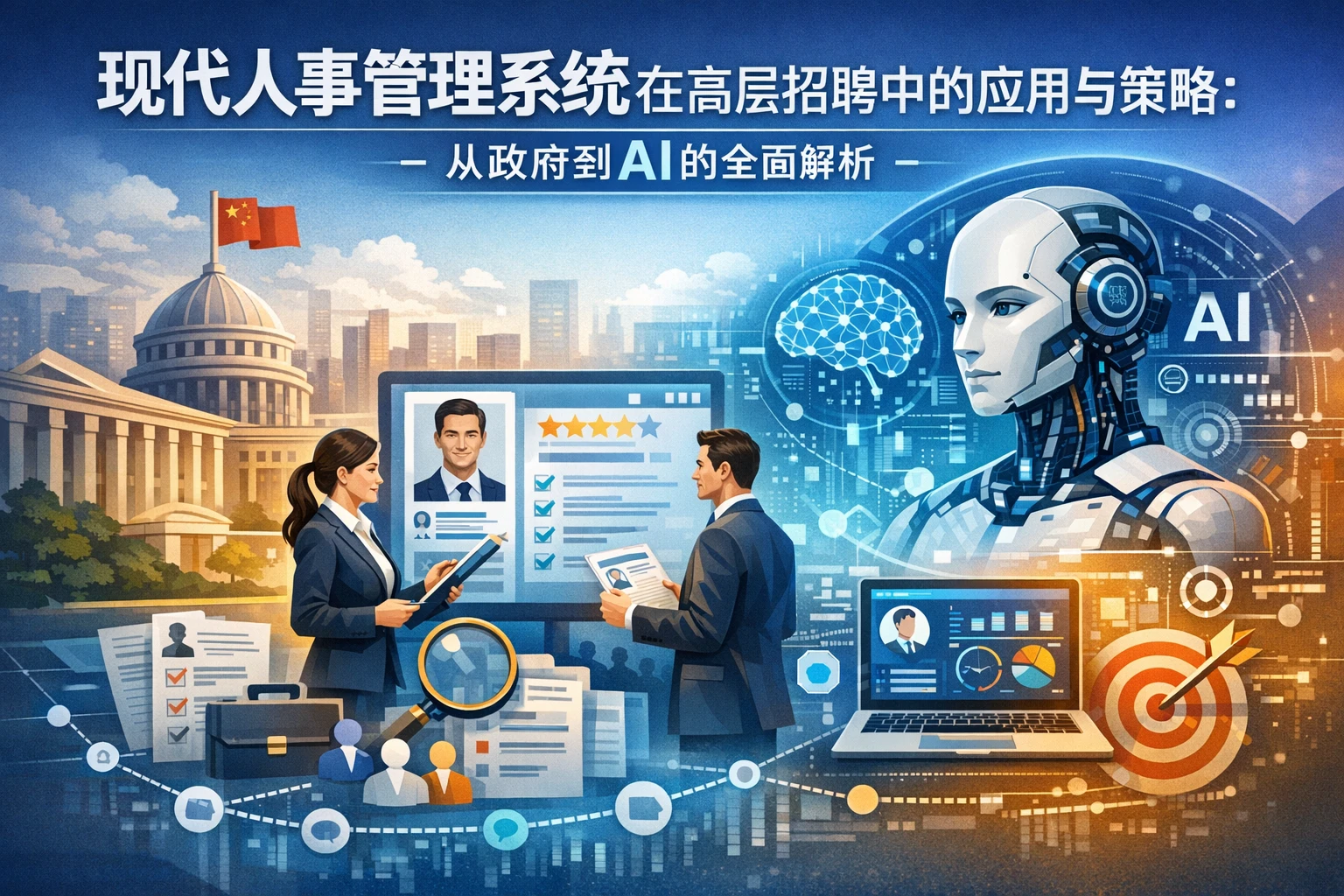 现代人事管理系统在高层招聘中的应用与策略：从政府到AI的全面解析