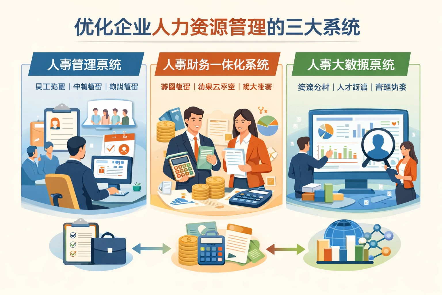 优化企业人力资源管理的三大系统：人事管理系统、人事财务一体化系统与人事大数据系统