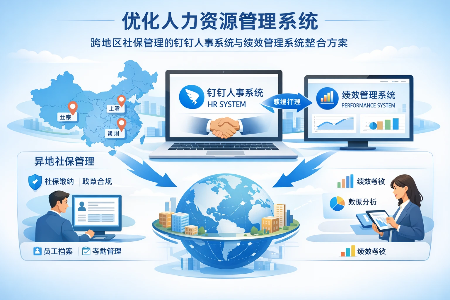 优化人力资源管理系统：跨地区社保管理的钉钉人事系统与绩效管理系统整合方案