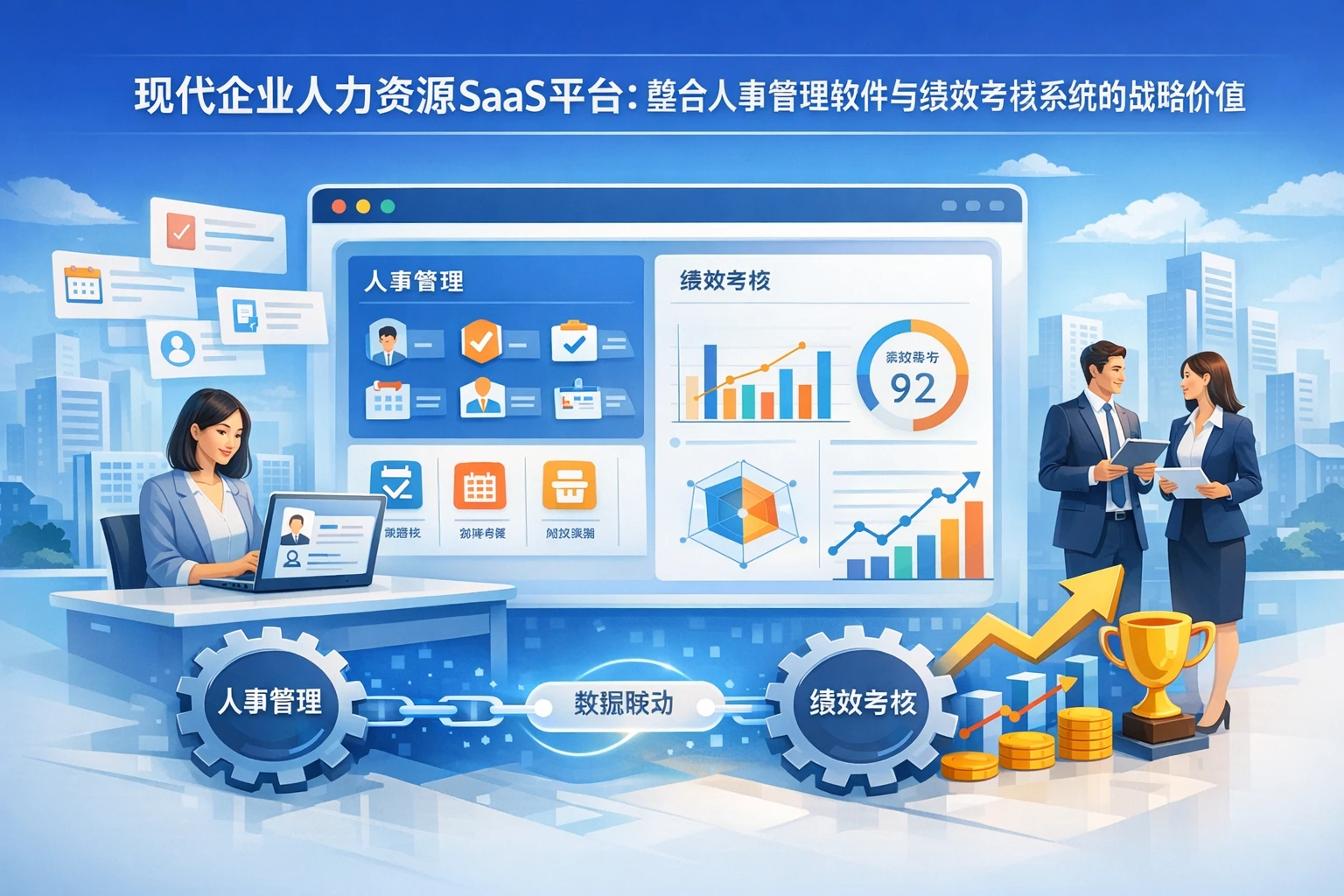 现代企业人力资源SaaS平台：整合人事管理软件与绩效考核系统的战略价值