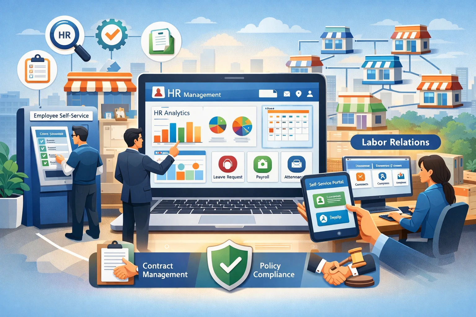 运用HR管理软件与员工自助系统优化连锁企业劳动关系管理