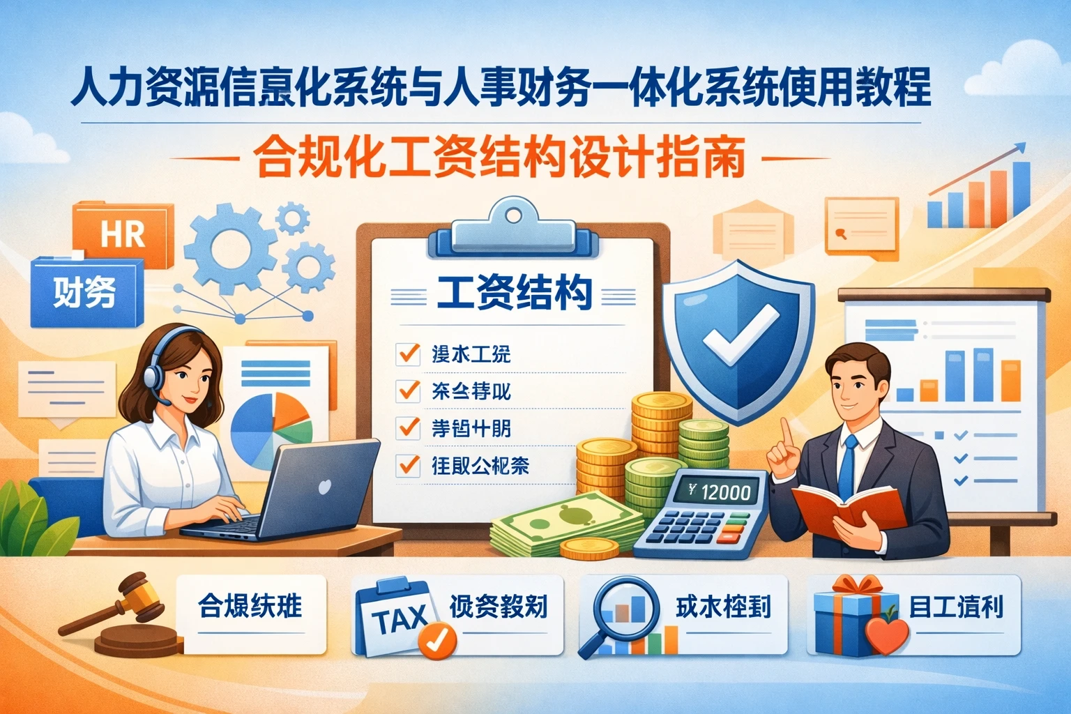 人力资源信息化系统与人事财务一体化系统使用教程：合规化工资结构设计指南