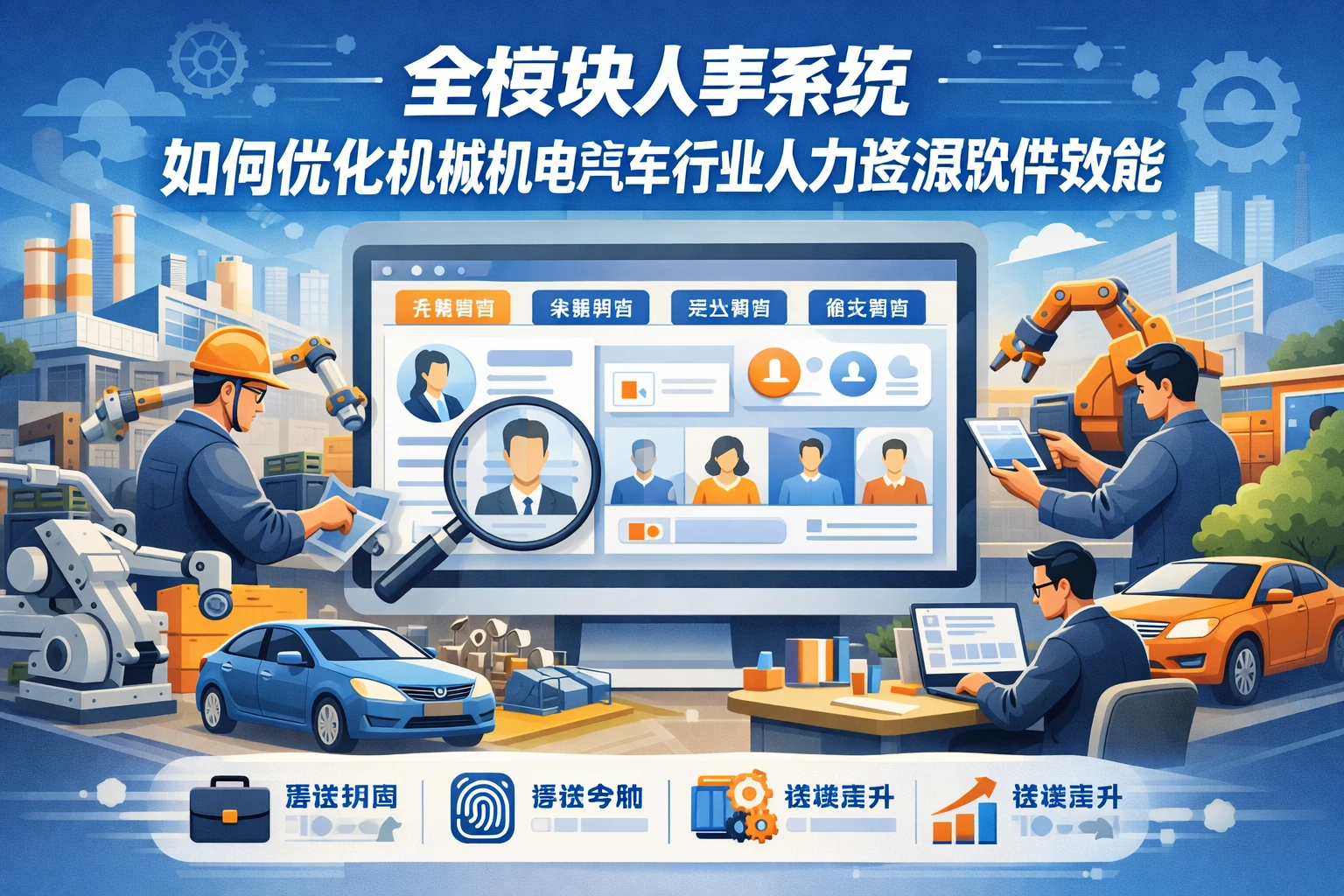 全模块人事系统如何优化机械机电汽车行业人力资源软件效能