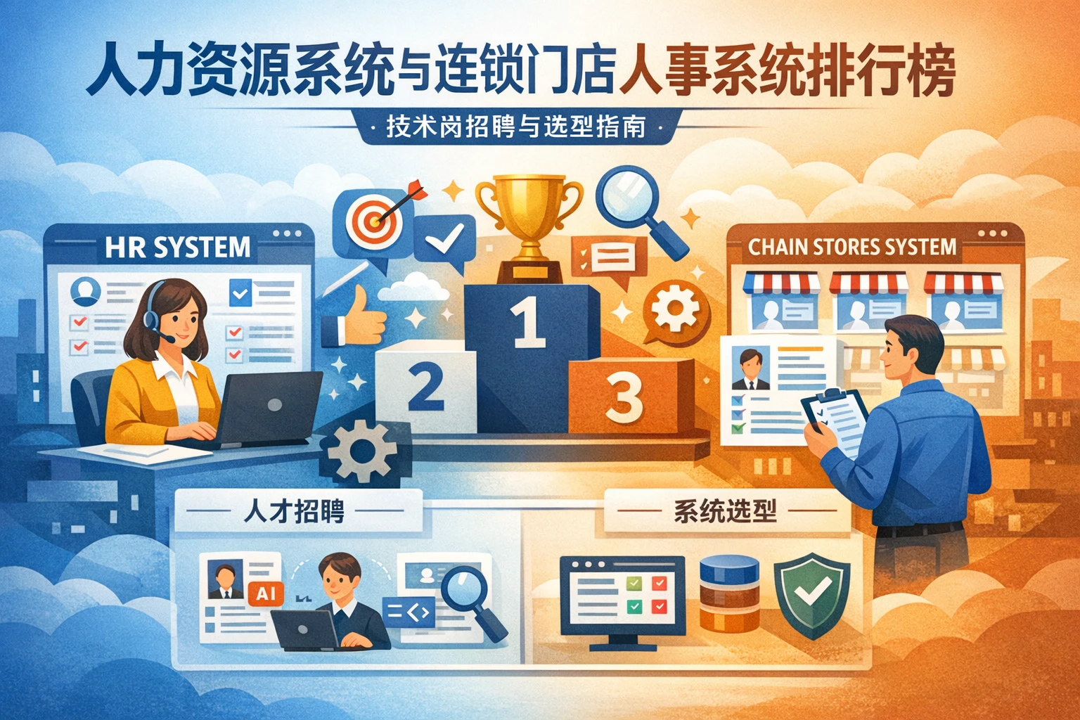人力资源系统与连锁门店人事系统排行榜：技术岗招聘与选型指南