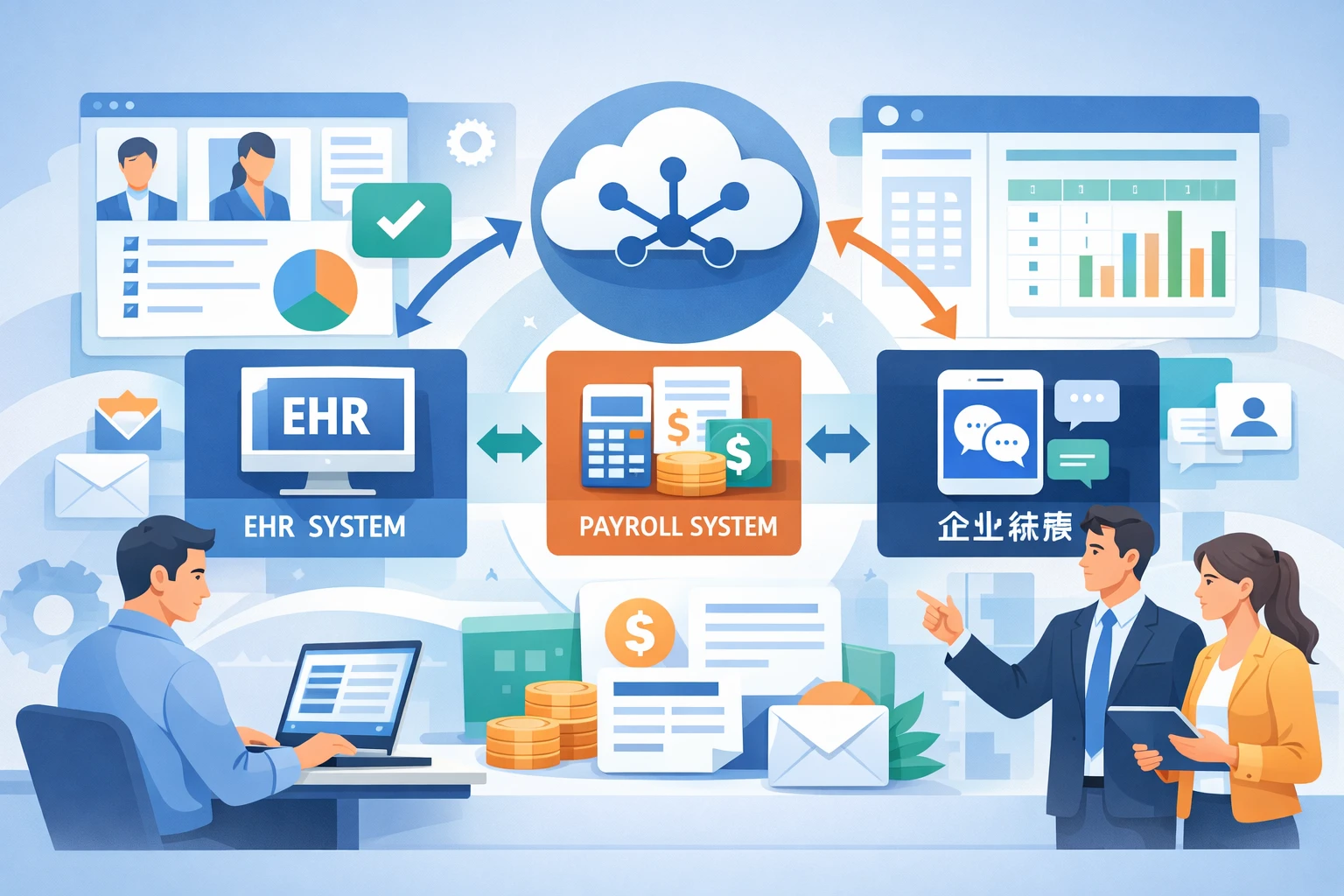 现代企业高效人事管理：EHR系统、薪资核算系统与企业微信人事系统的整合应用