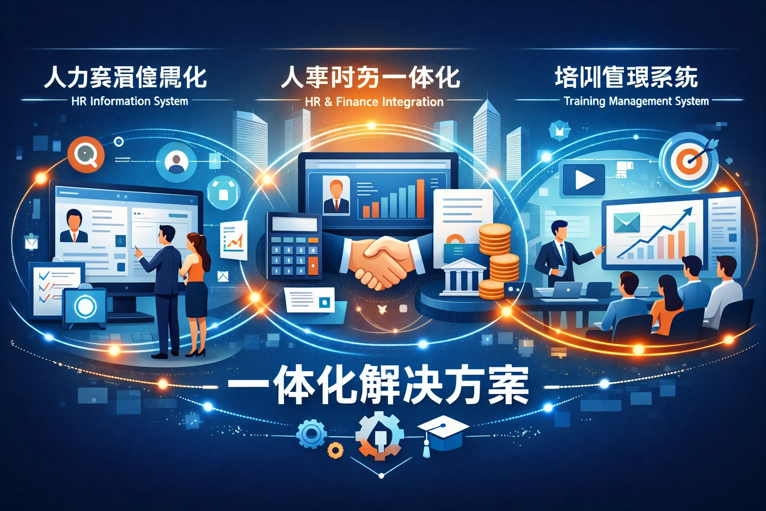 整合人力资源信息化系统、人事财务一体化与培训管理系统的解决方案