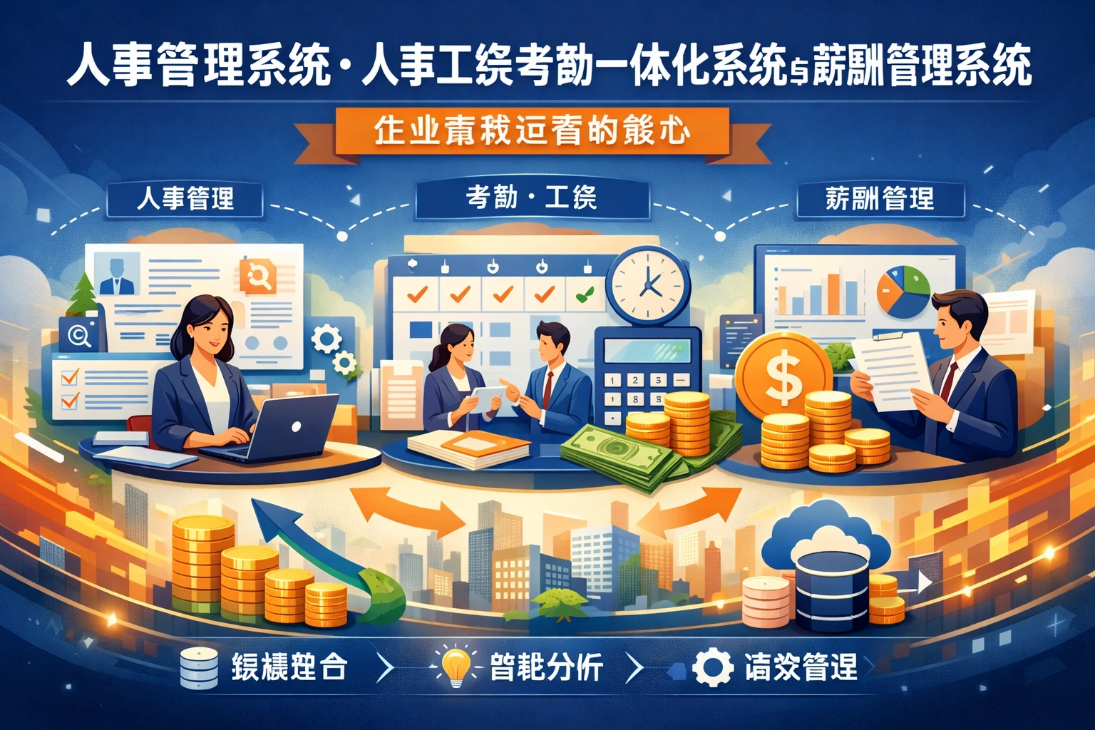 人事管理系统、人事工资考勤一体化系统与薪酬管理系统：企业高效运营的核心
