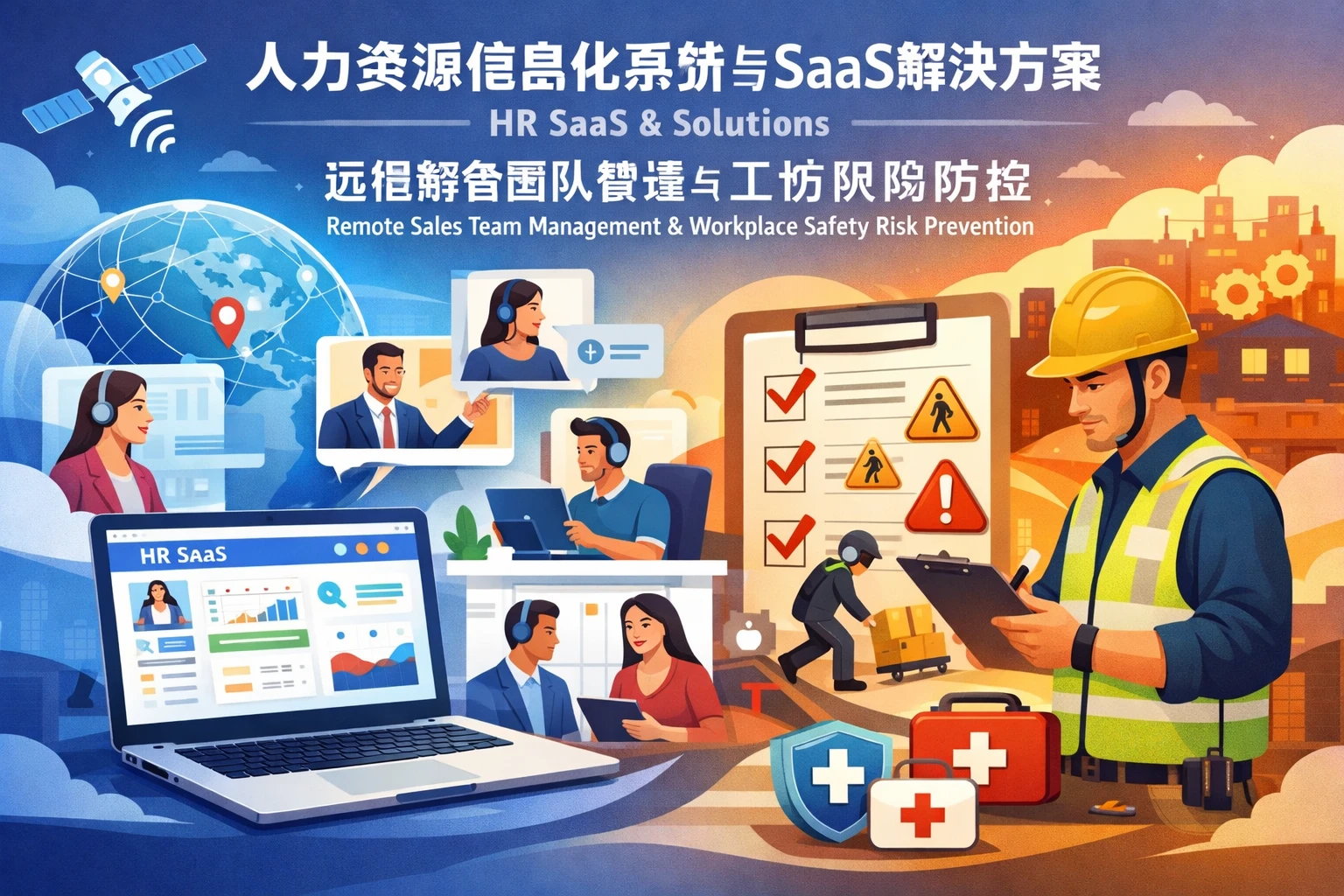 人力资源信息化系统与SaaS解决方案：远程销售团队管理与工伤风险防控