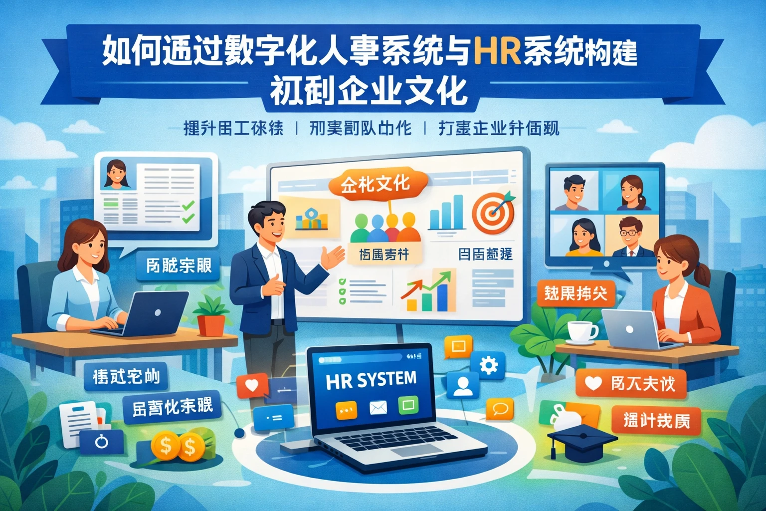 如何通过数字化人事系统与HR系统构建初创企业文化