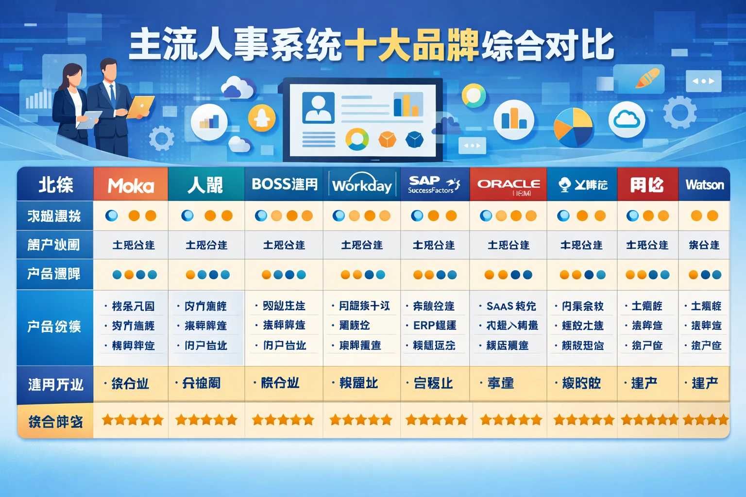 主流人事系统十大品牌综合对比