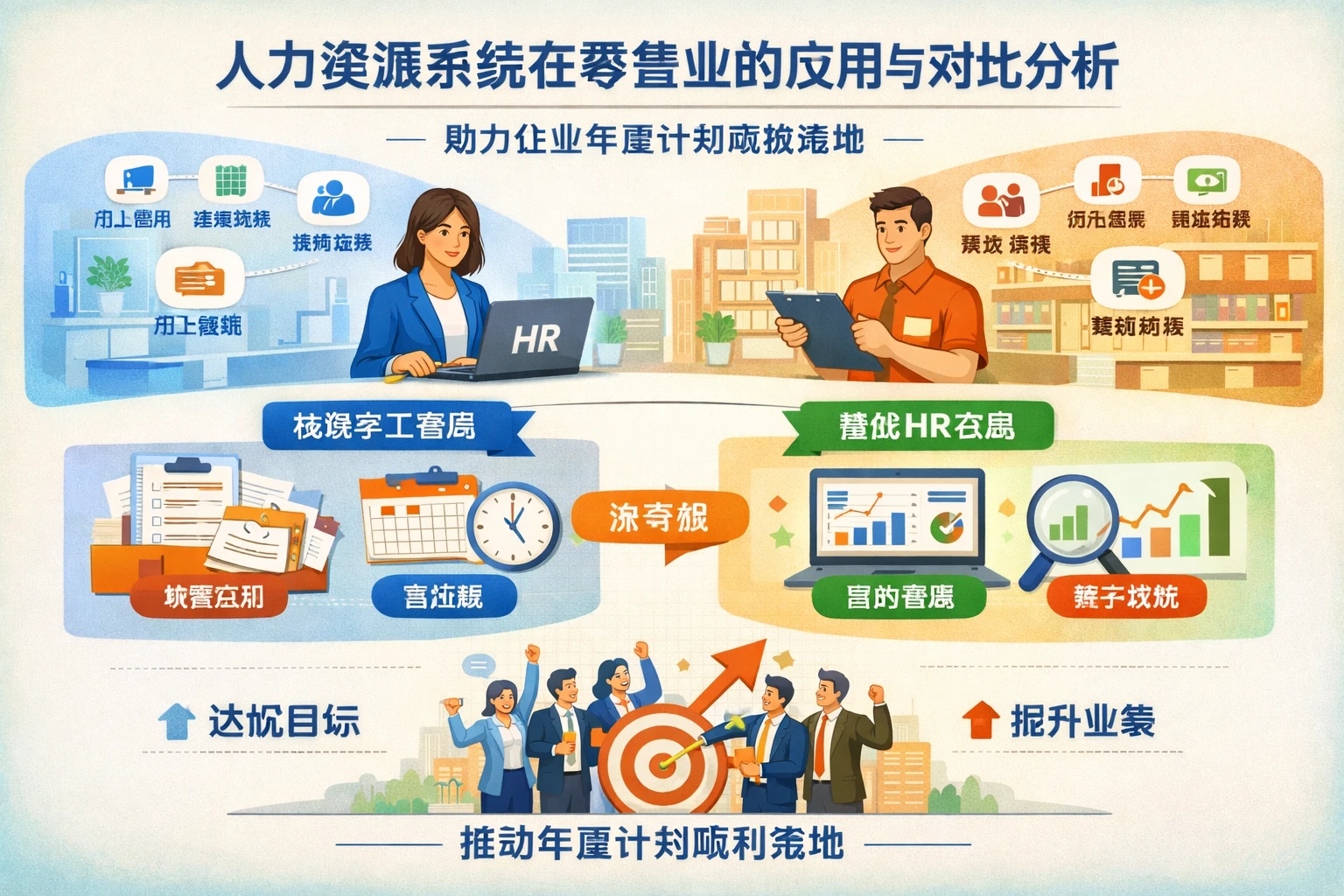 人力资源系统在零售业的应用与对比分析：助力企业年度计划高效落地