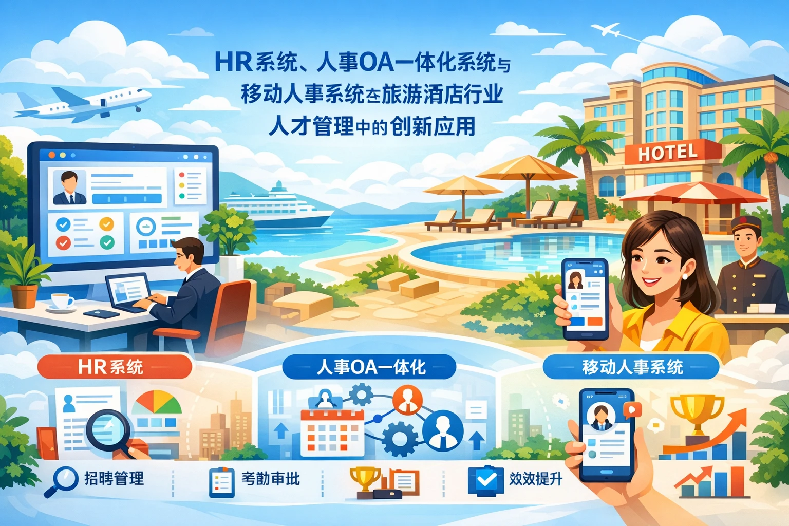 HR系统、人事OA一体化系统与移动人事系统在旅游酒店行业人才管理中的创新应用