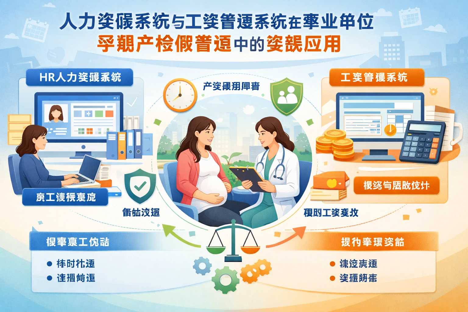 人力资源系统与工资管理系统在事业单位孕期产检假管理中的实践应用