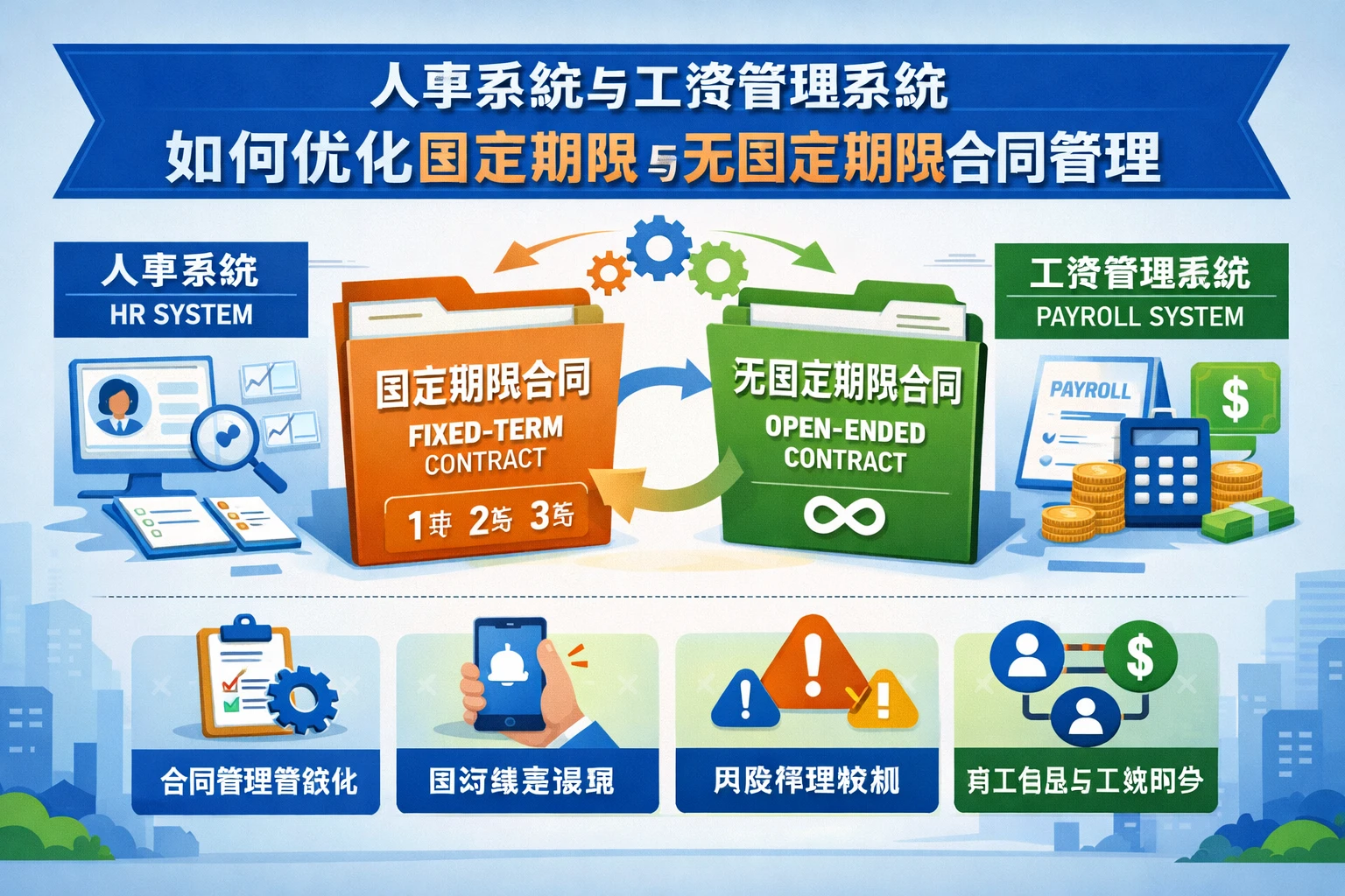 人事系统与工资管理系统如何优化固定期限与无固定期限合同管理