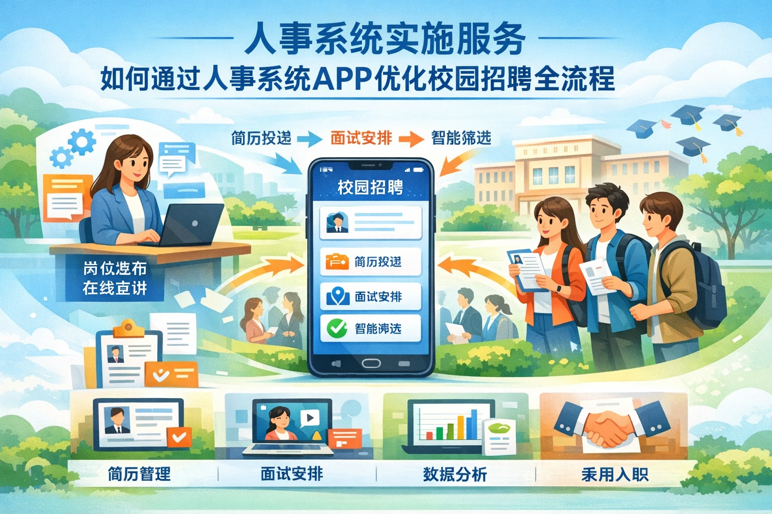 人事系统实施服务如何通过人事系统APP优化校园招聘全流程