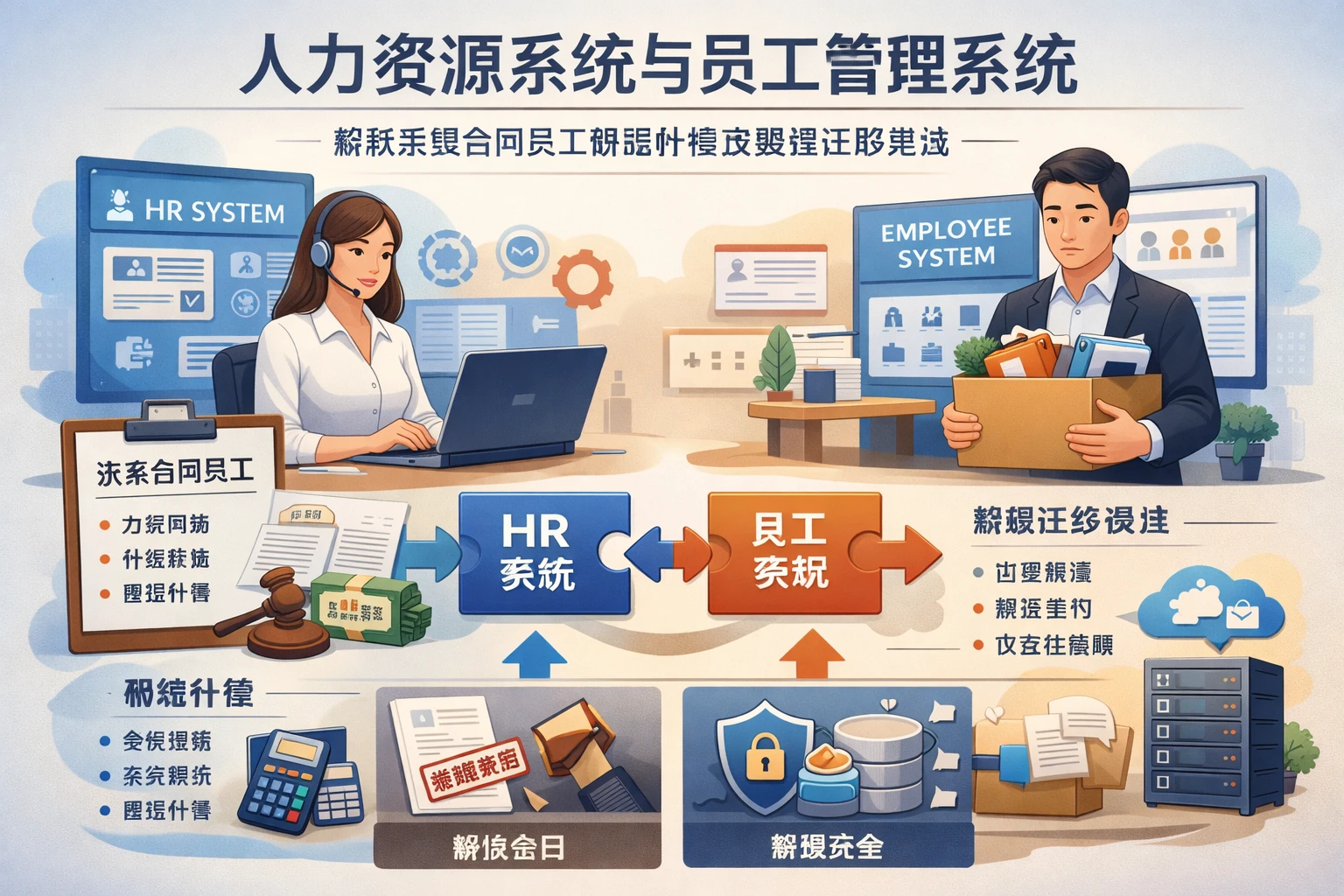 人力资源系统与员工管理系统：解析未签合同员工辞退补偿及数据迁移要点