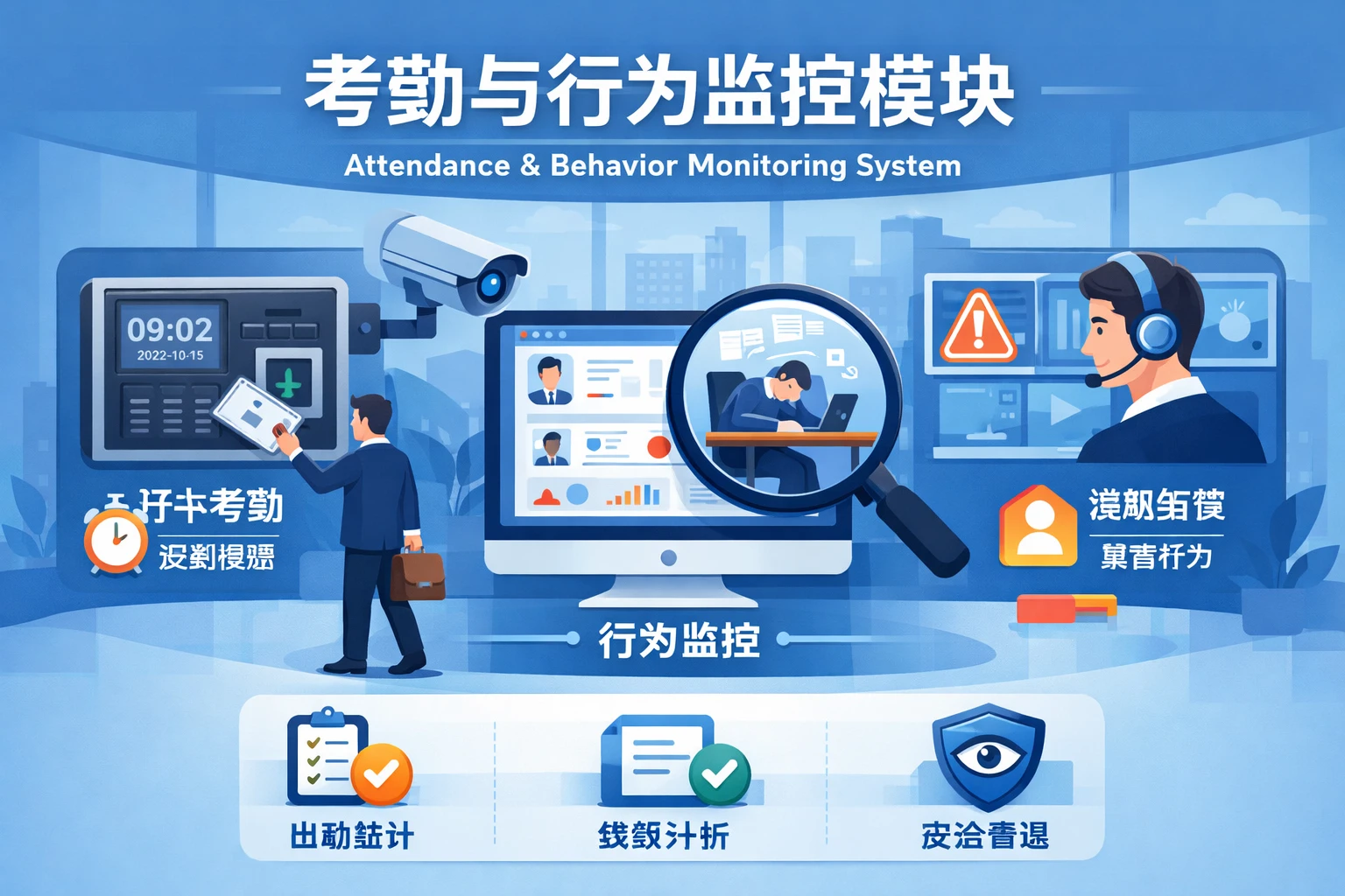 考勤与行为监控模块