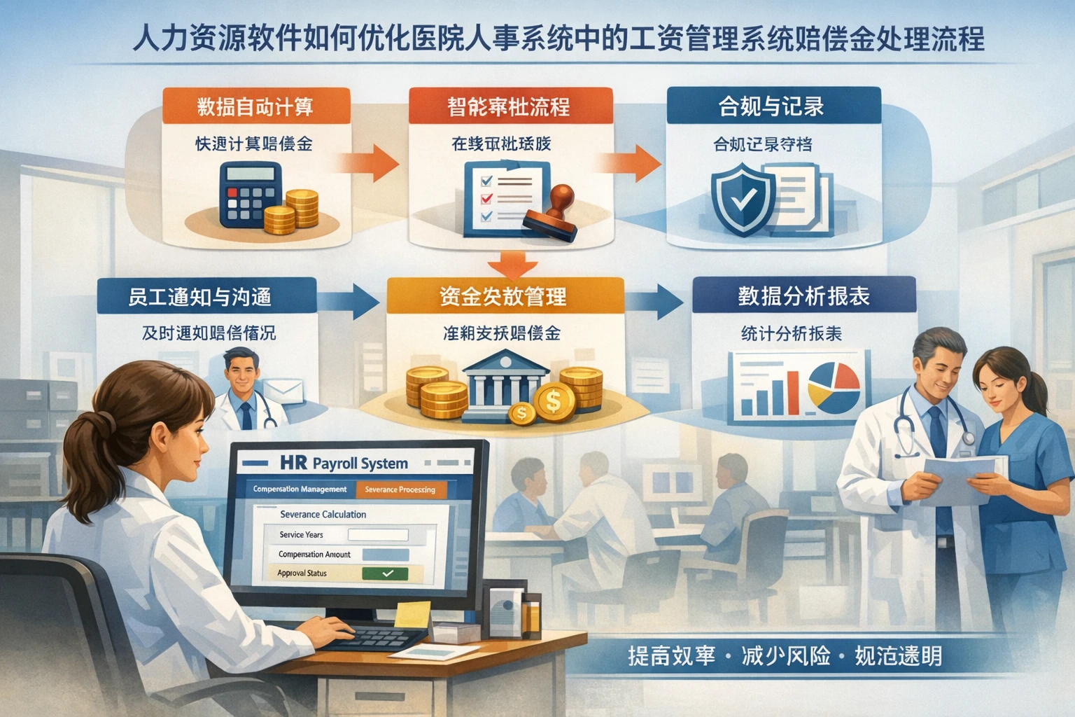 人力资源软件在医院人事系统中的工资管理系统如何优化赔偿金处理流程