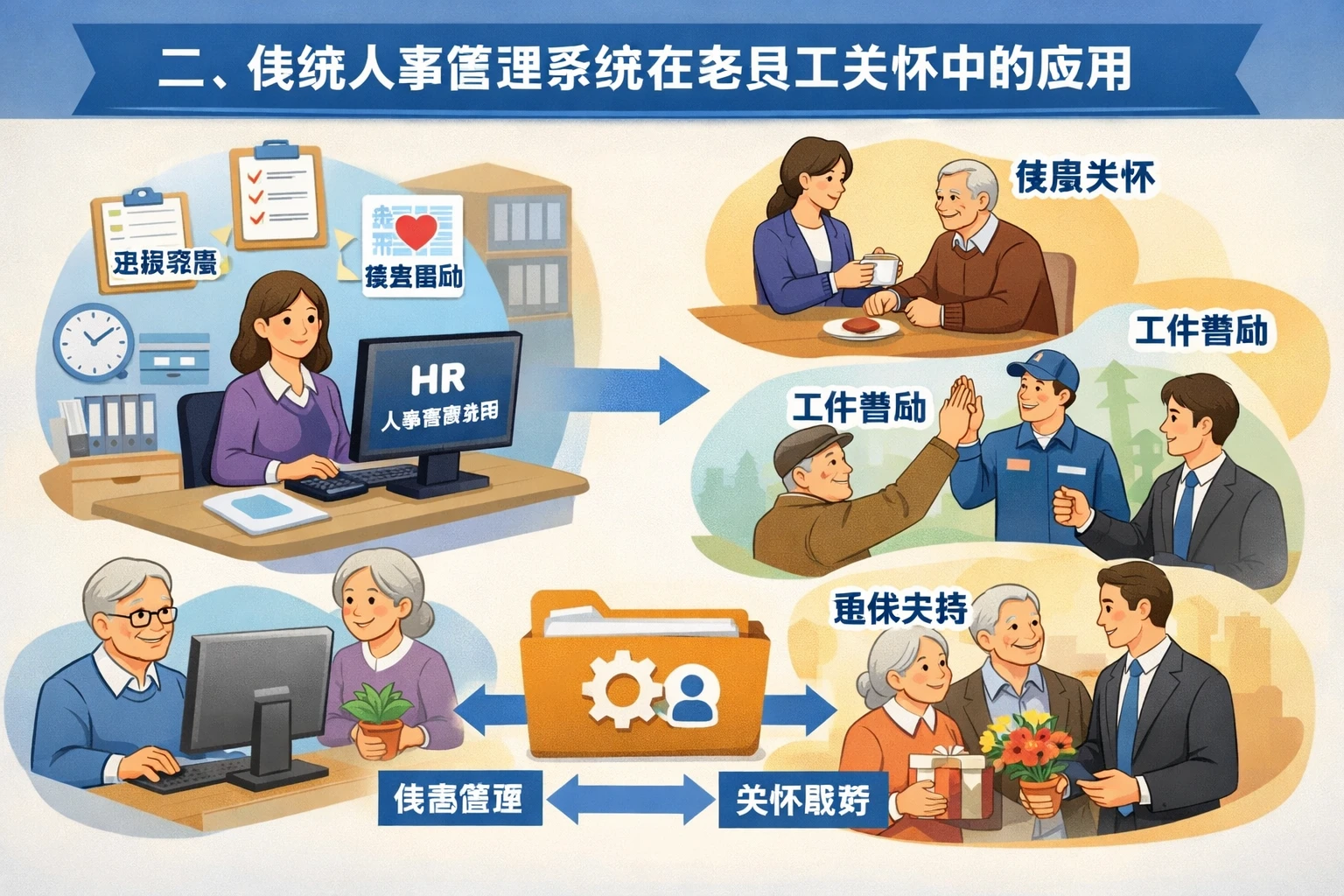 二、传统人事管理系统在老员工关怀中的应用