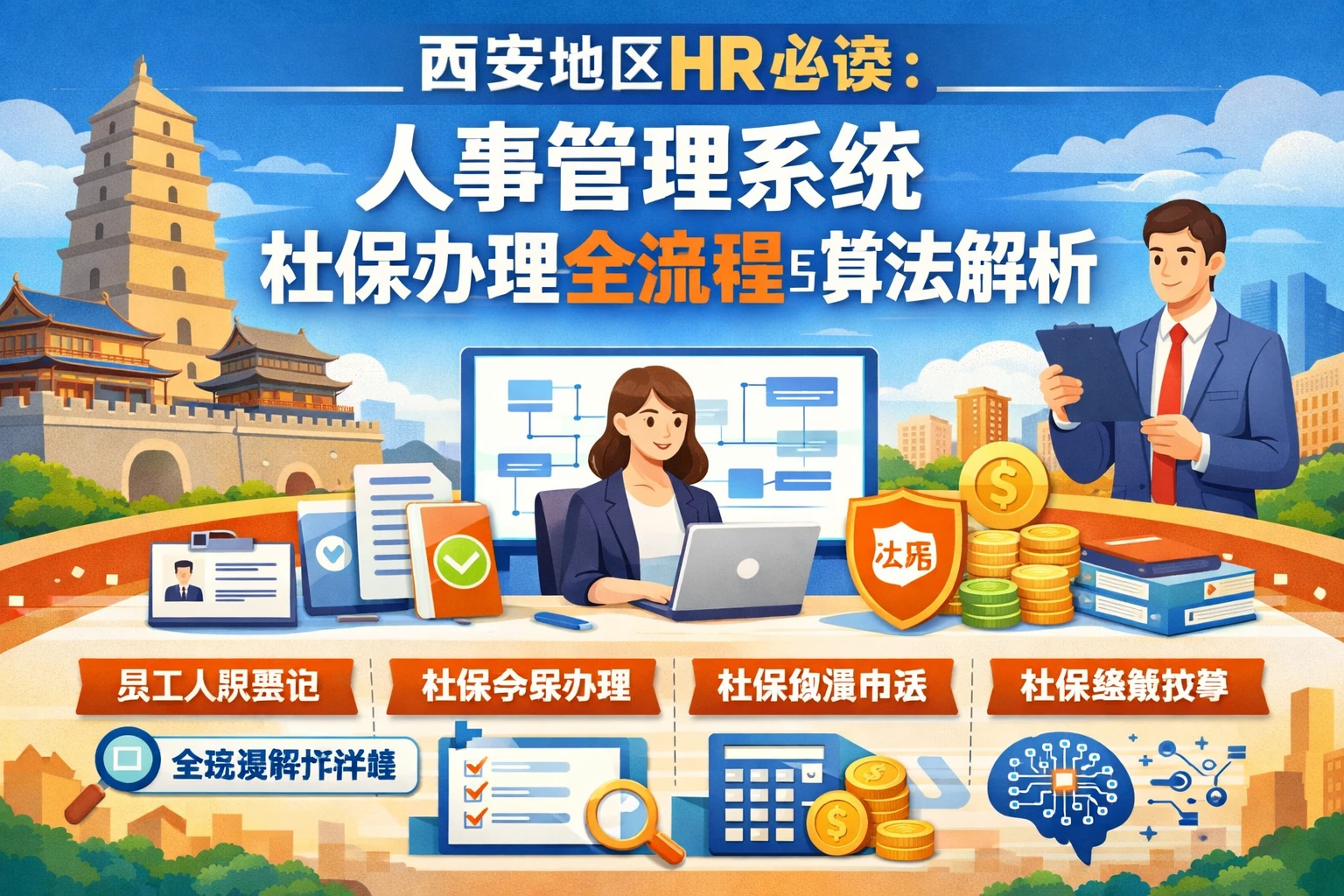 西安地区HR必读：人事管理系统社保办理全流程与算法解析