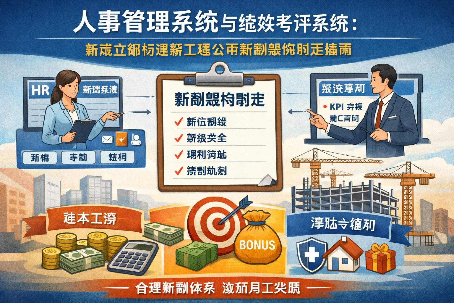 人事管理系统与绩效考评系统：新成立钢材建筑工程公司薪酬架构制定指南