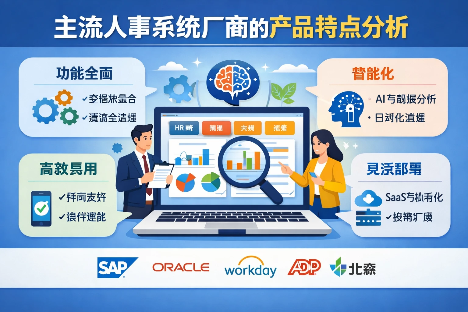 主流人事系统厂商的产品特点分析