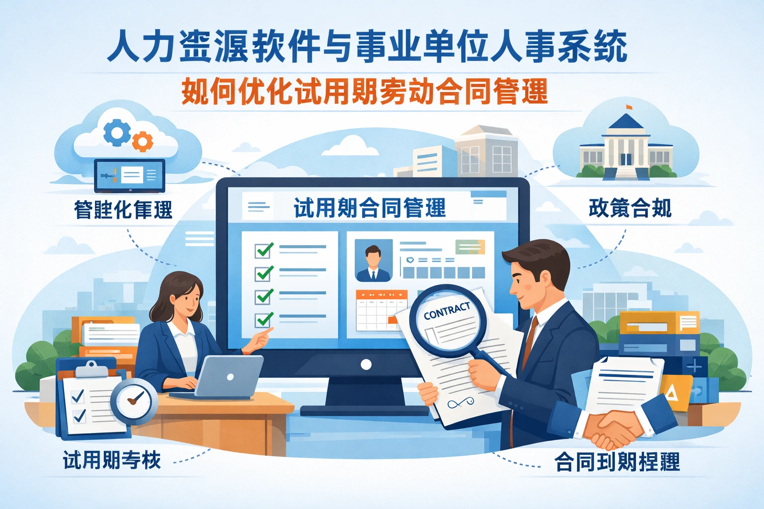 人力资源软件与事业单位人事系统如何优化试用期劳动合同管理