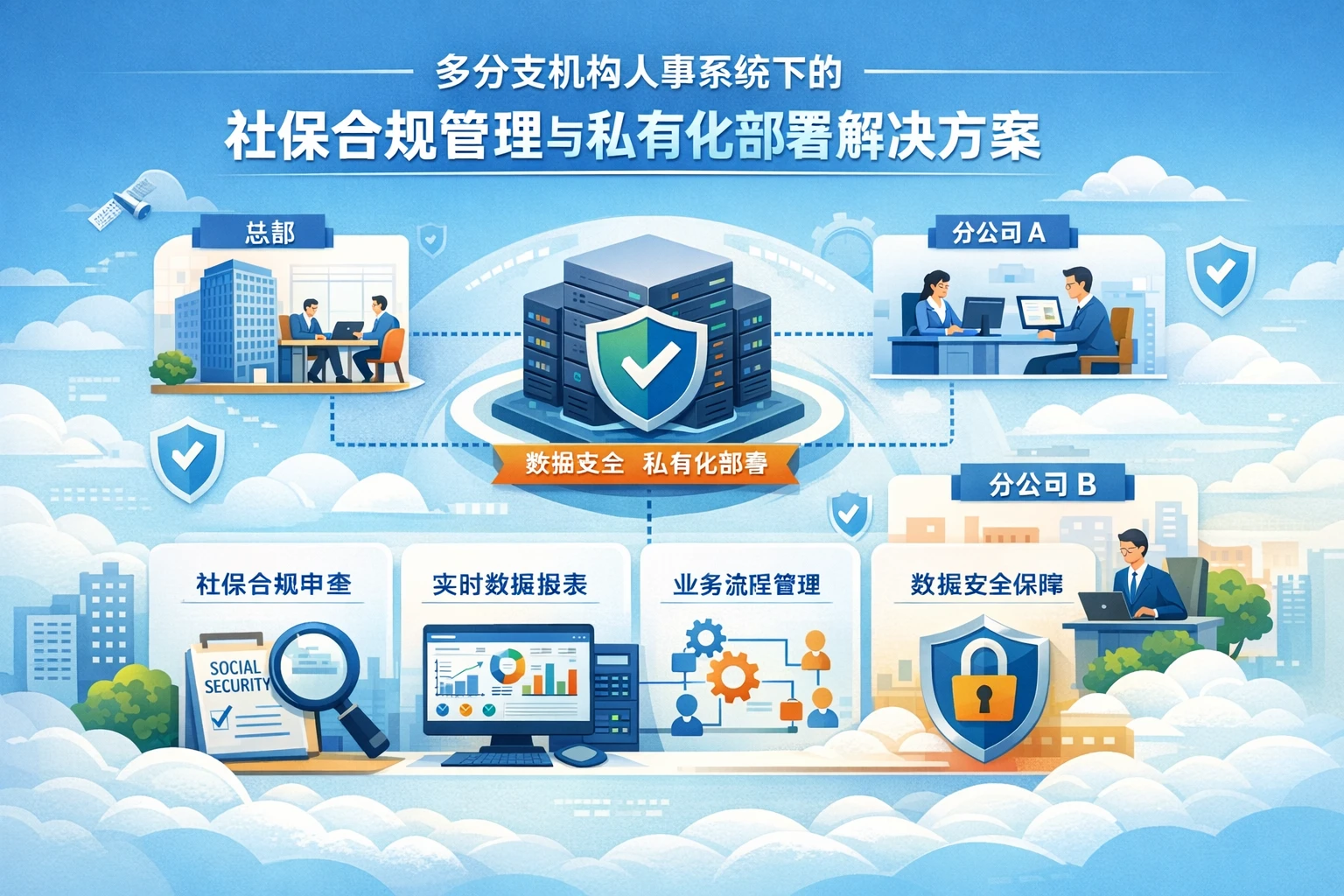 多分支机构人事系统下的社保合规管理与私有化部署解决方案