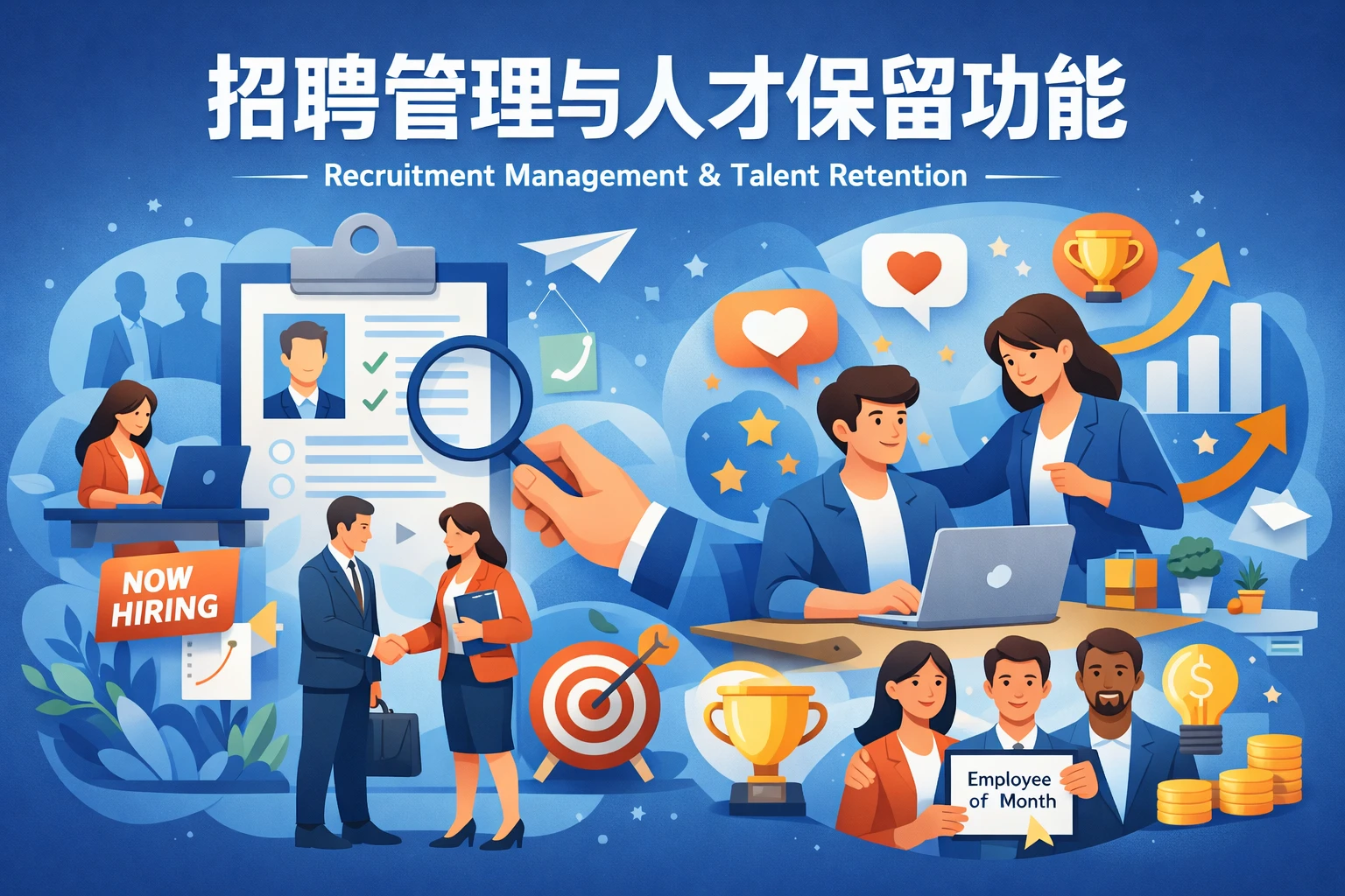 招聘管理与人才保留功能