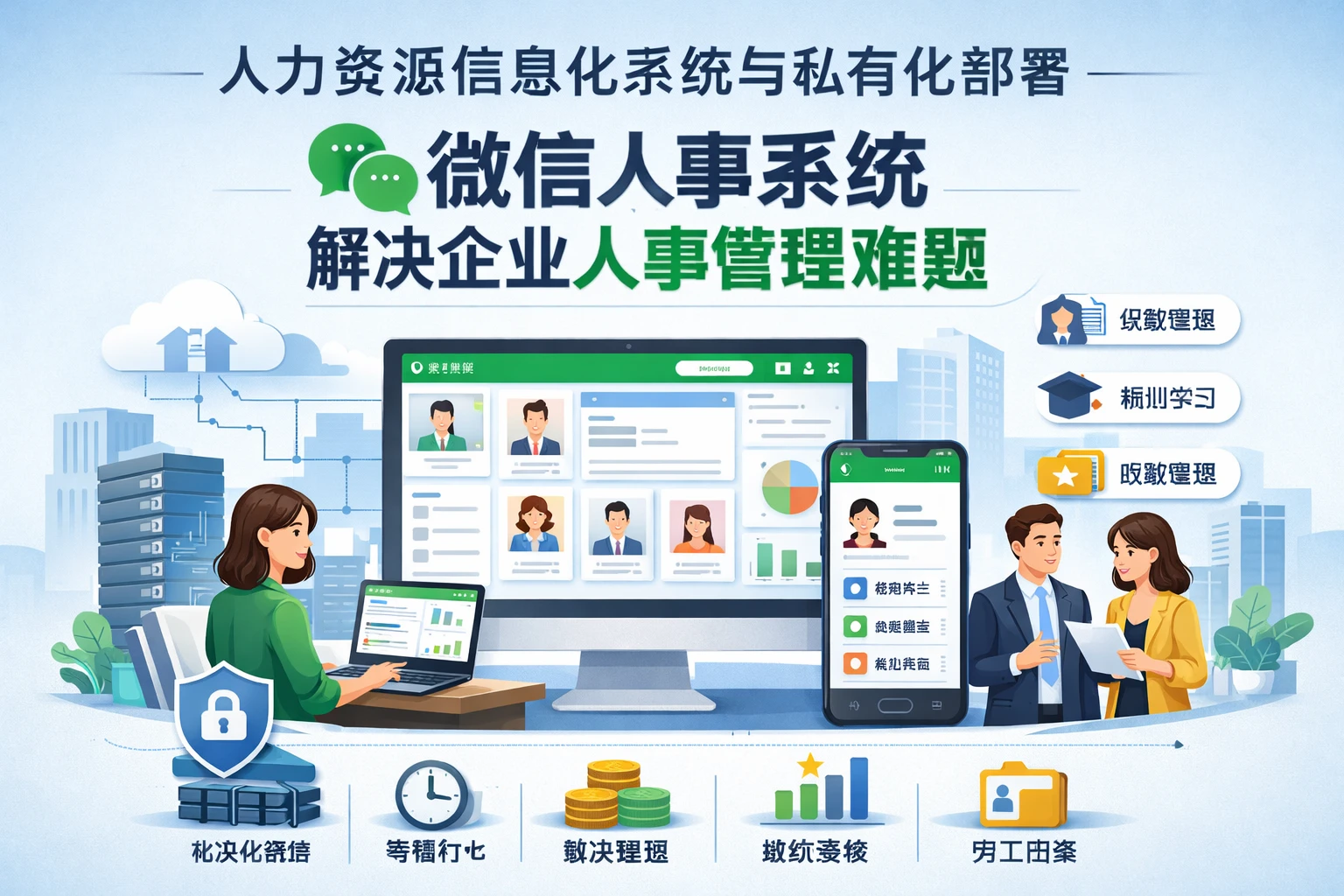 人力资源信息化系统与私有化部署：微信人事系统解决企业人事管理难题