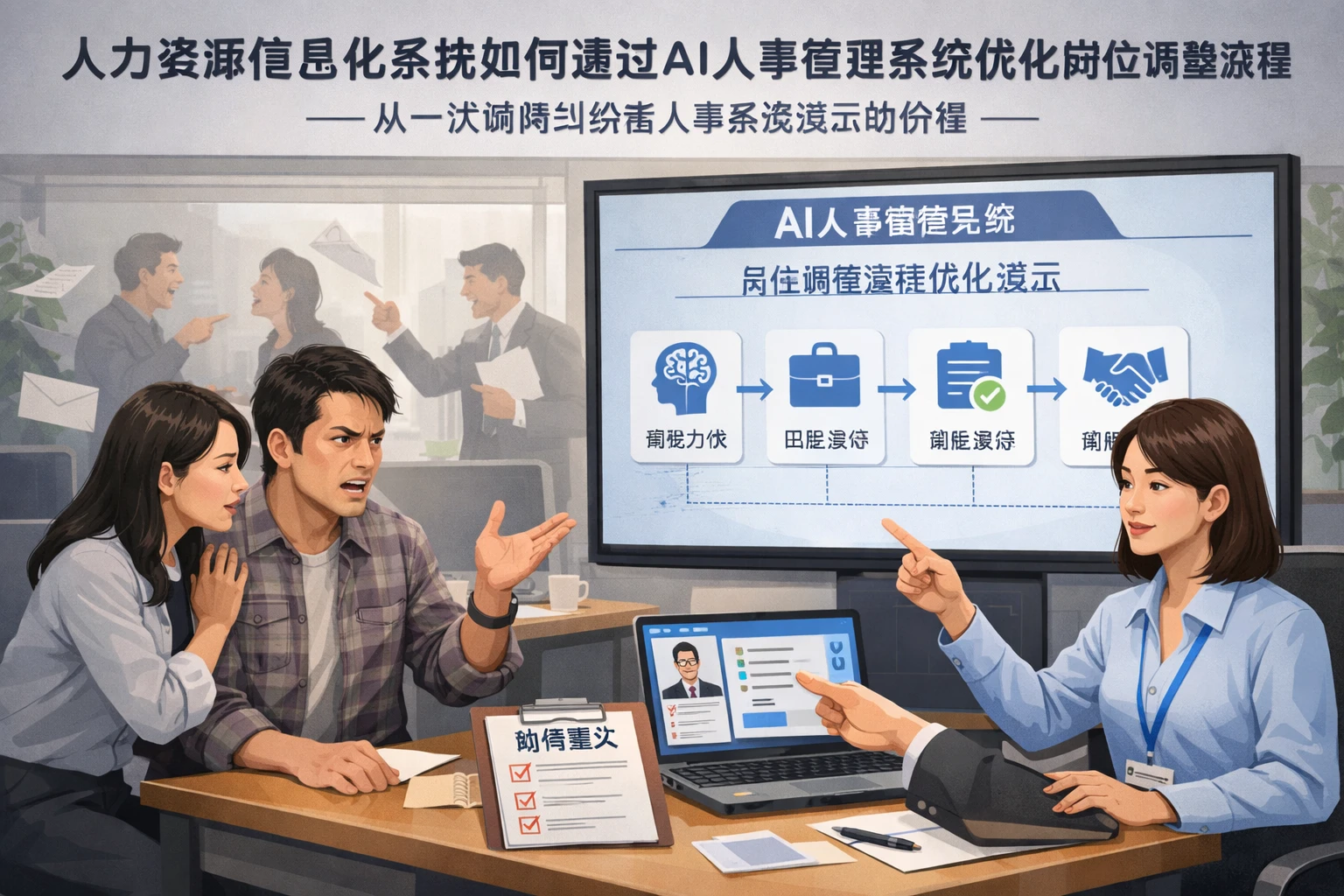 人力资源信息化系统如何通过AI人事管理系统优化岗位调整流程——从一次调岗纠纷看人事系统演示的价值