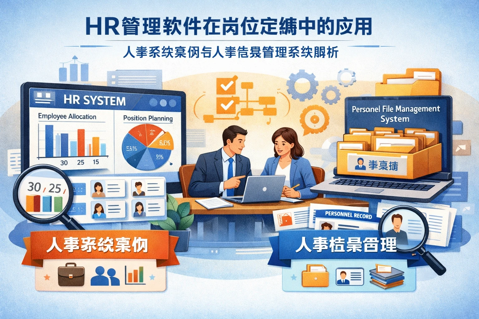 HR管理软件在岗位定编中的应用：人事系统案例与人事档案管理系统解析