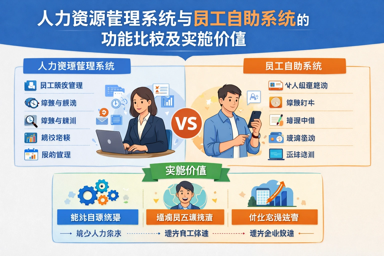 人力资源管理系统与员工自助系统的功能比较及实施价值