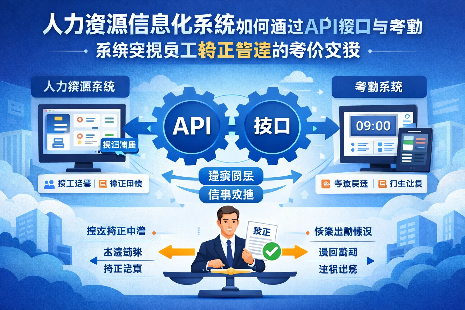 人力资源信息化系统如何通过API接口与考勤系统实现员工转正管理的等价交换