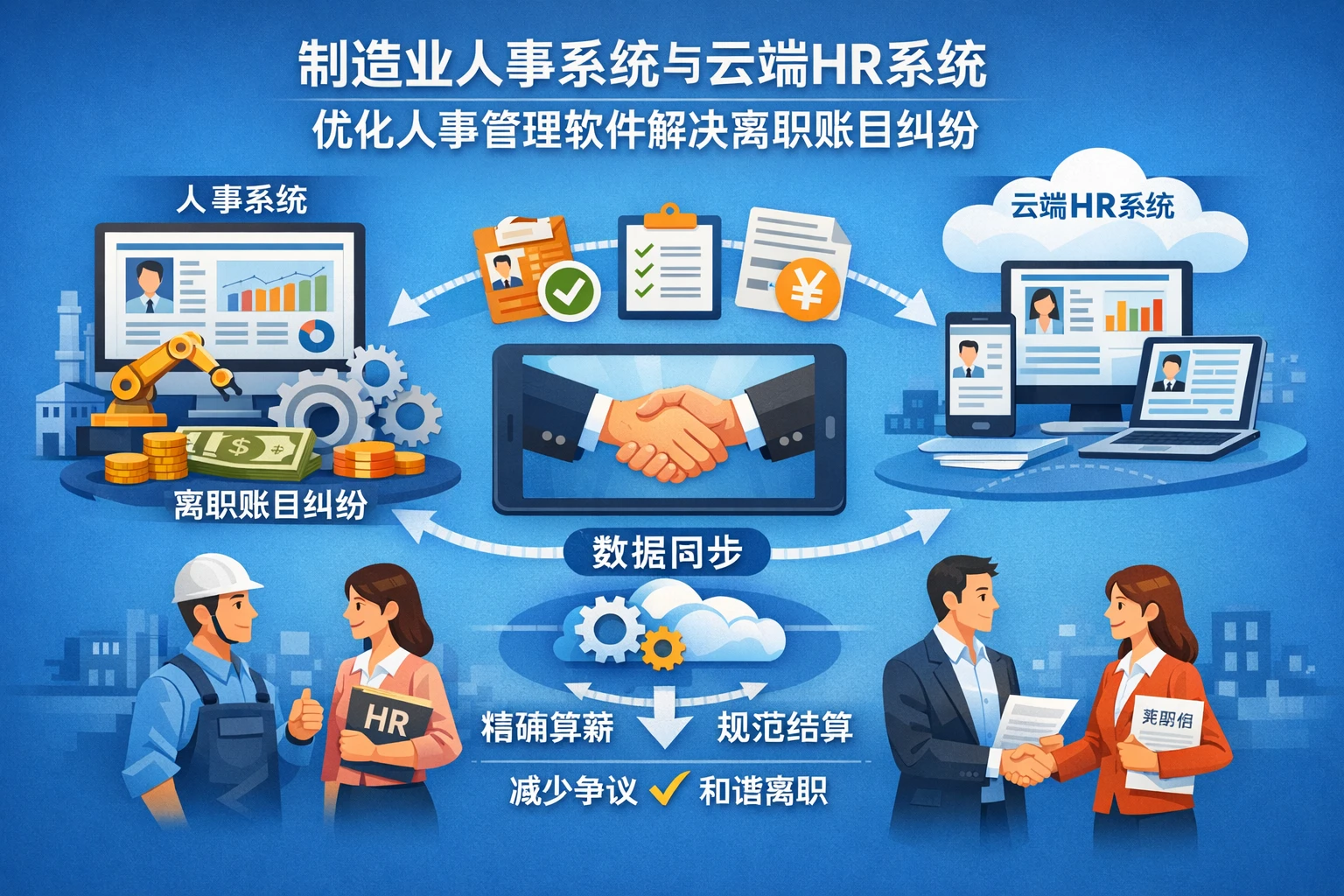 制造业人事系统与云端HR系统：优化人事管理软件解决离职账目纠纷