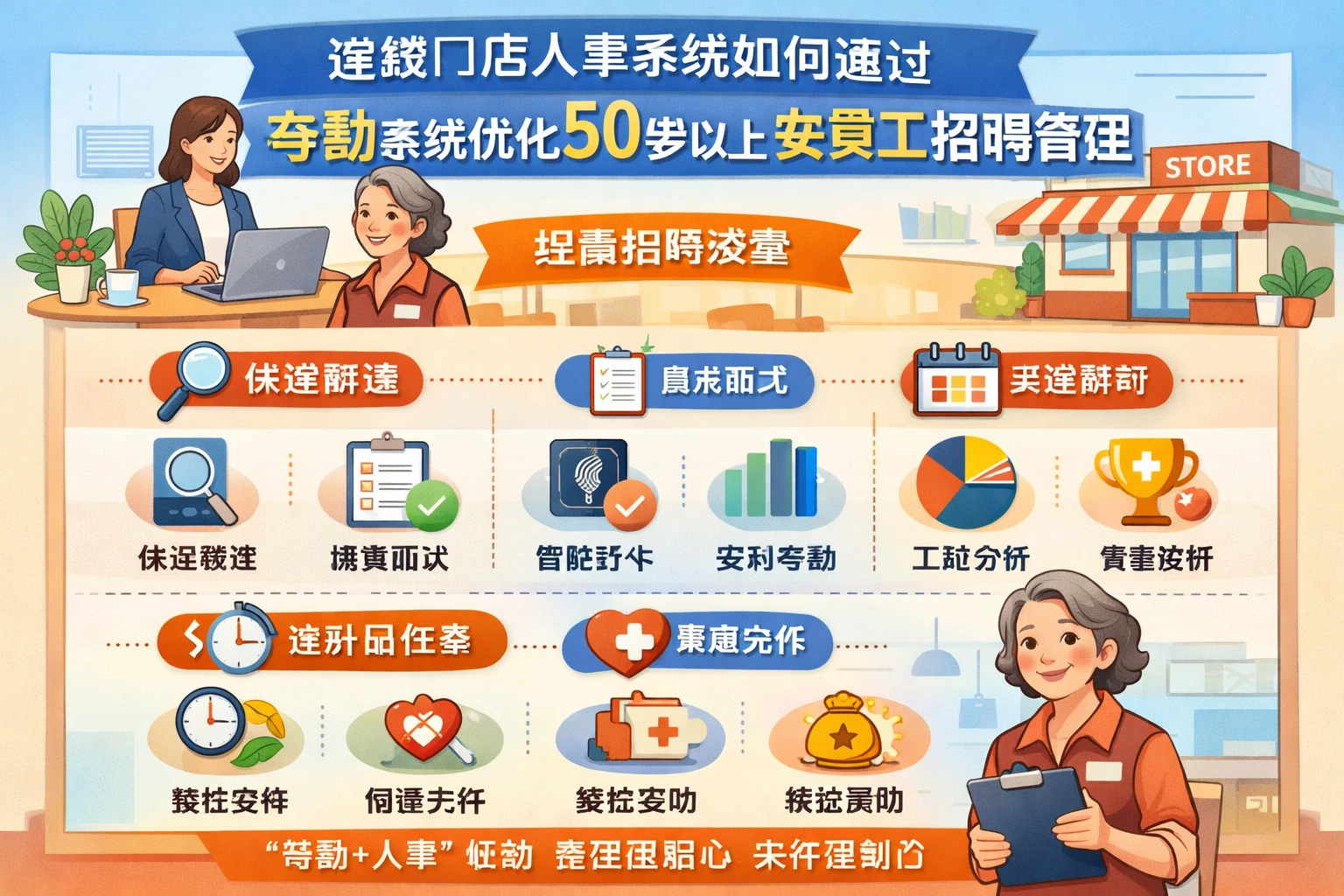 连锁门店人事系统如何通过考勤系统优化50岁以上女员工招聘管理