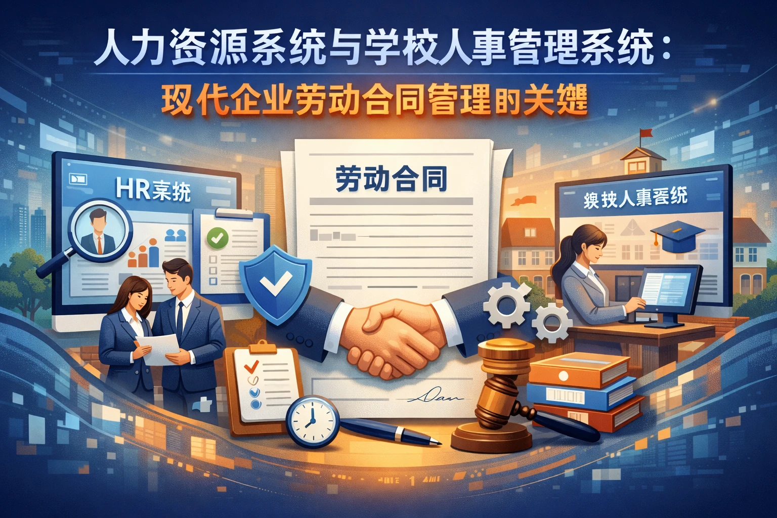 人力资源系统与学校人事管理系统：现代企业劳动合同管理的关键