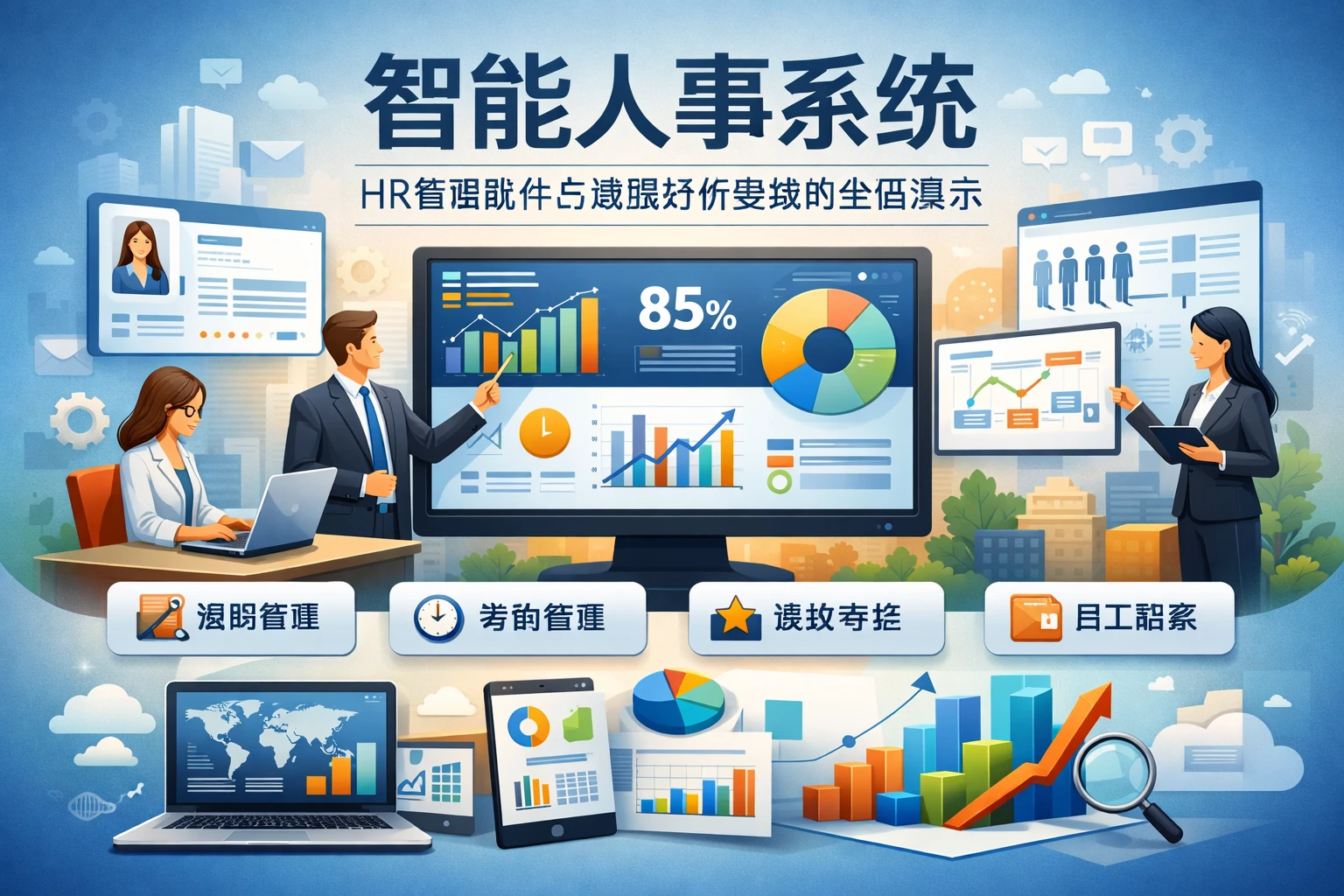 智能人事系统：HR管理软件与数据分析系统的全面演示