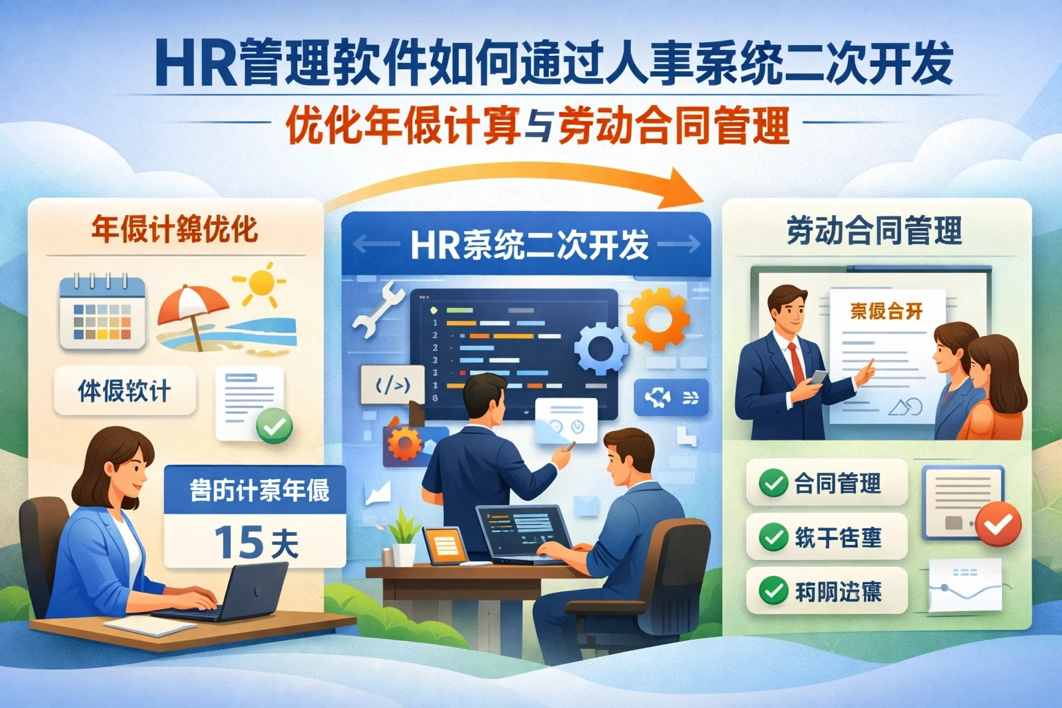 HR管理软件如何通过人事系统二次开发优化年假计算与劳动合同管理
