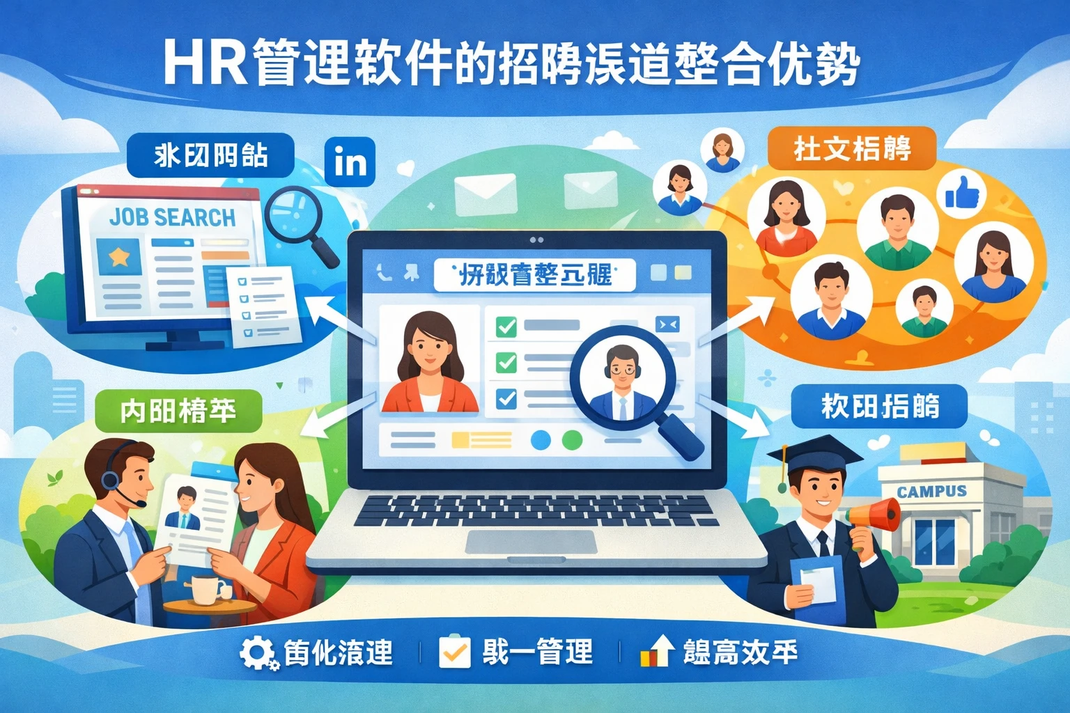 HR管理软件的招聘渠道整合优势