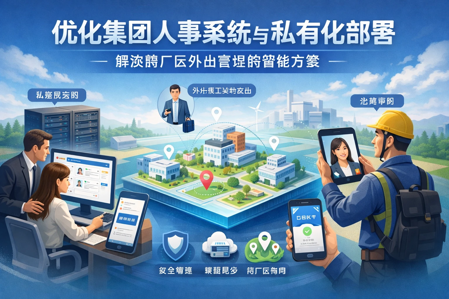 优化集团人事系统与私有化部署：解决跨厂区外出管理的智能方案