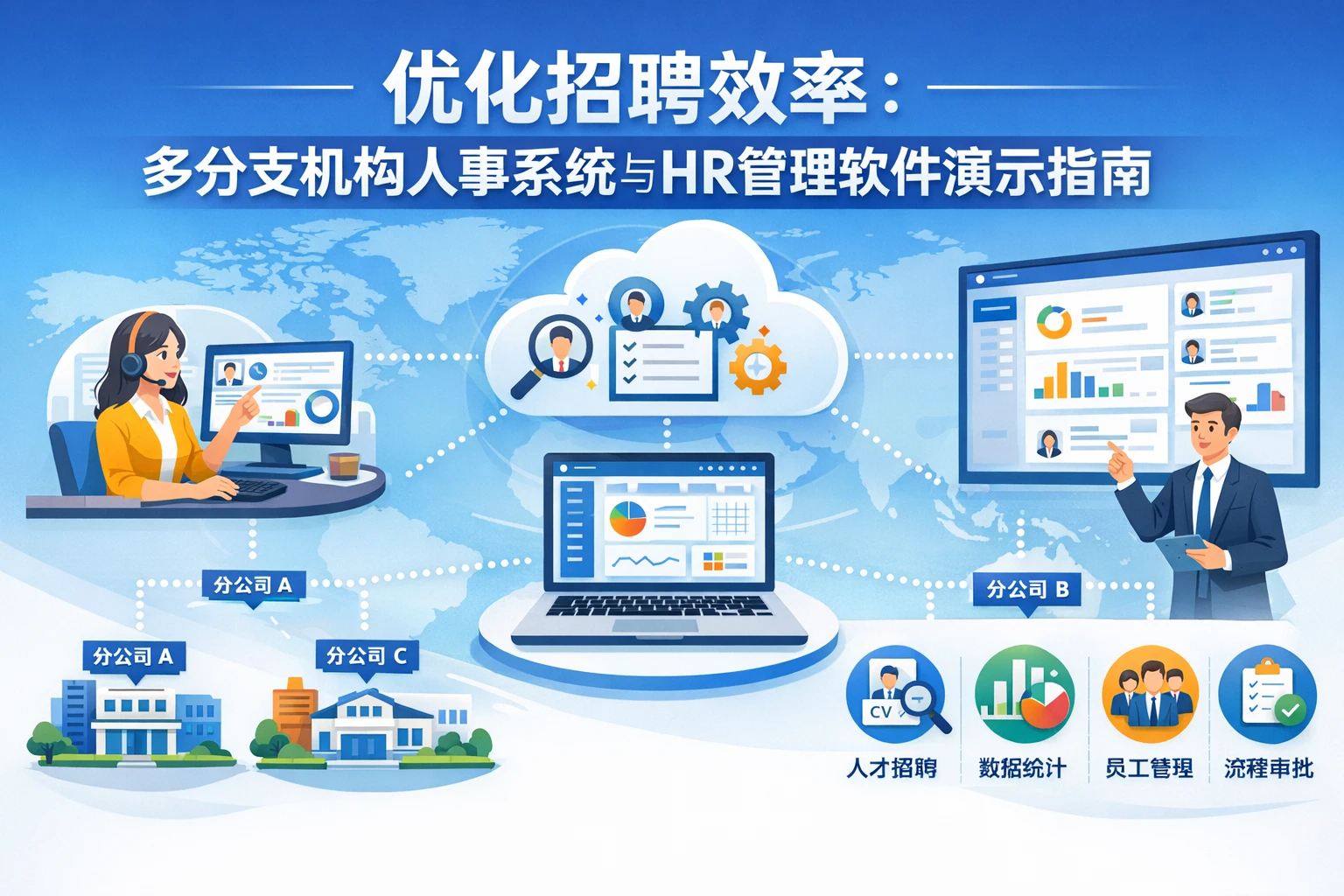 优化招聘效率：多分支机构人事系统与HR管理软件演示指南